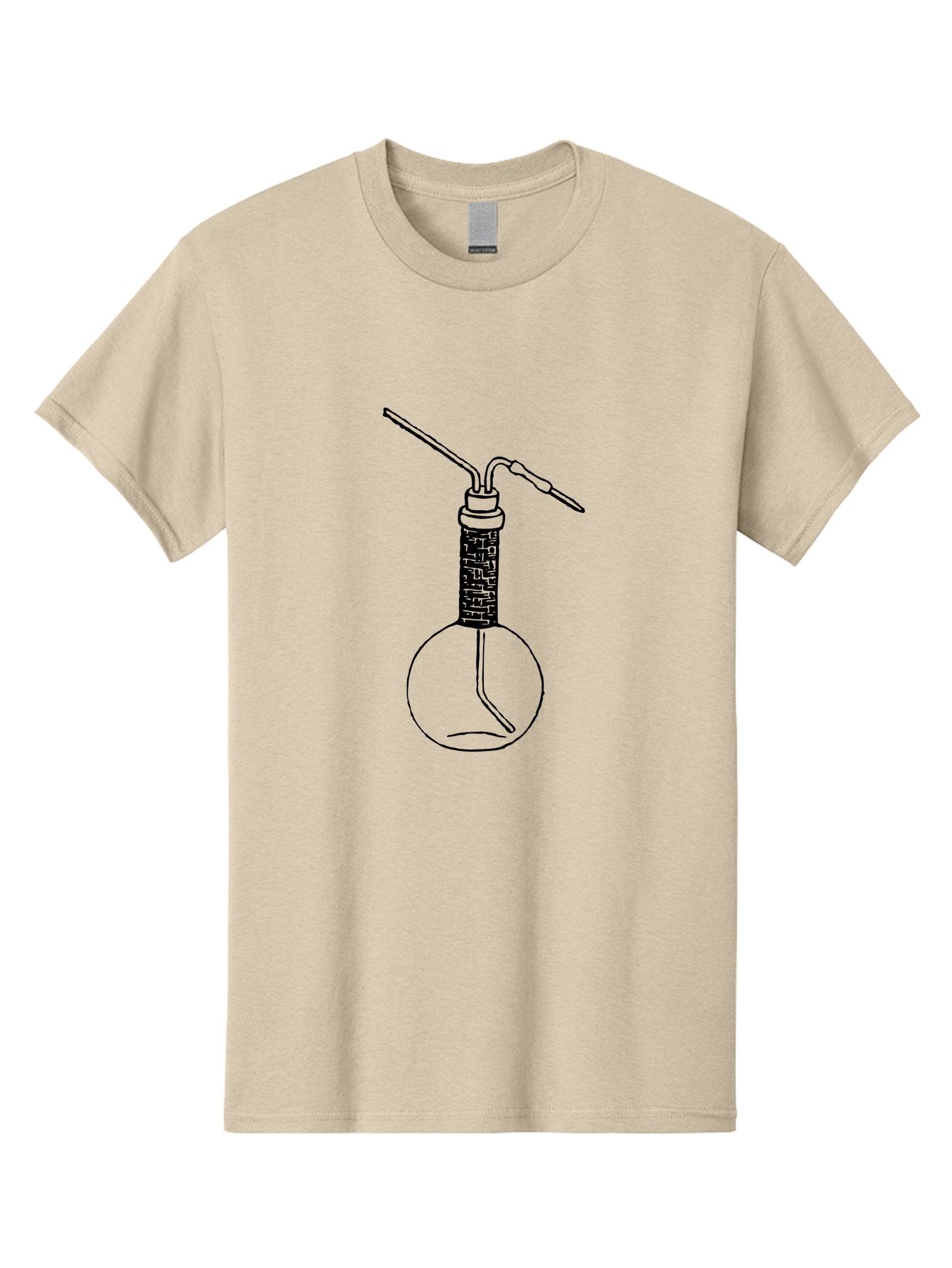 Laboratory-Flask-1 Men'S Graphic Tee, 100% Cotton, Comfortable Casual Summer Wear, Machine Washable, Laboratory Equipment, Science Lab, Chemistry Experiment, Glassware, Scientific Research, Flask With Tube, Laboratory Setup Aad624 11