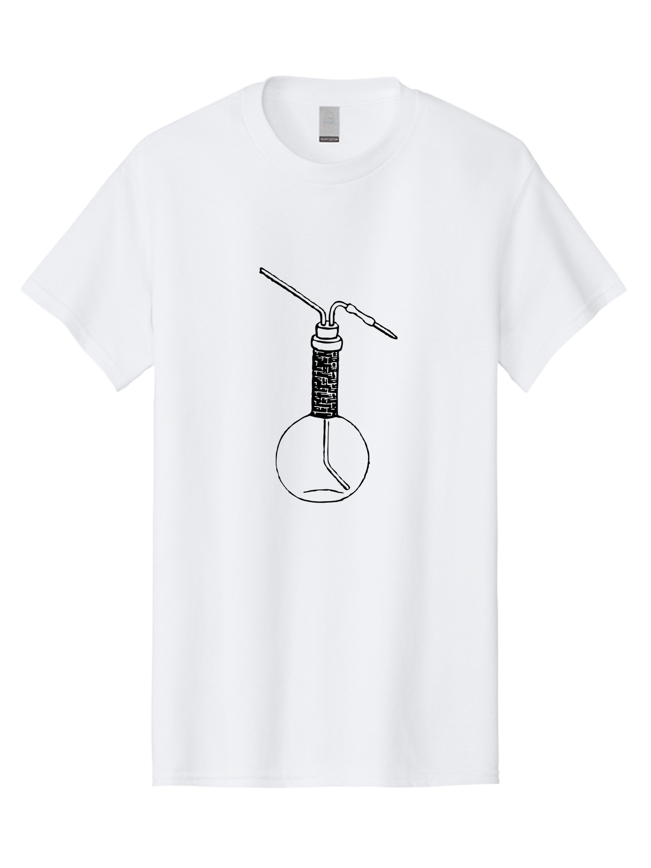 Laboratory-Flask-1 Men'S Graphic Tee, 100% Cotton, Comfortable Casual Summer Wear, Machine Washable, Laboratory Equipment, Science Lab, Chemistry Experiment, Glassware, Scientific Research, Flask With Tube, Laboratory Setup Aad624 21