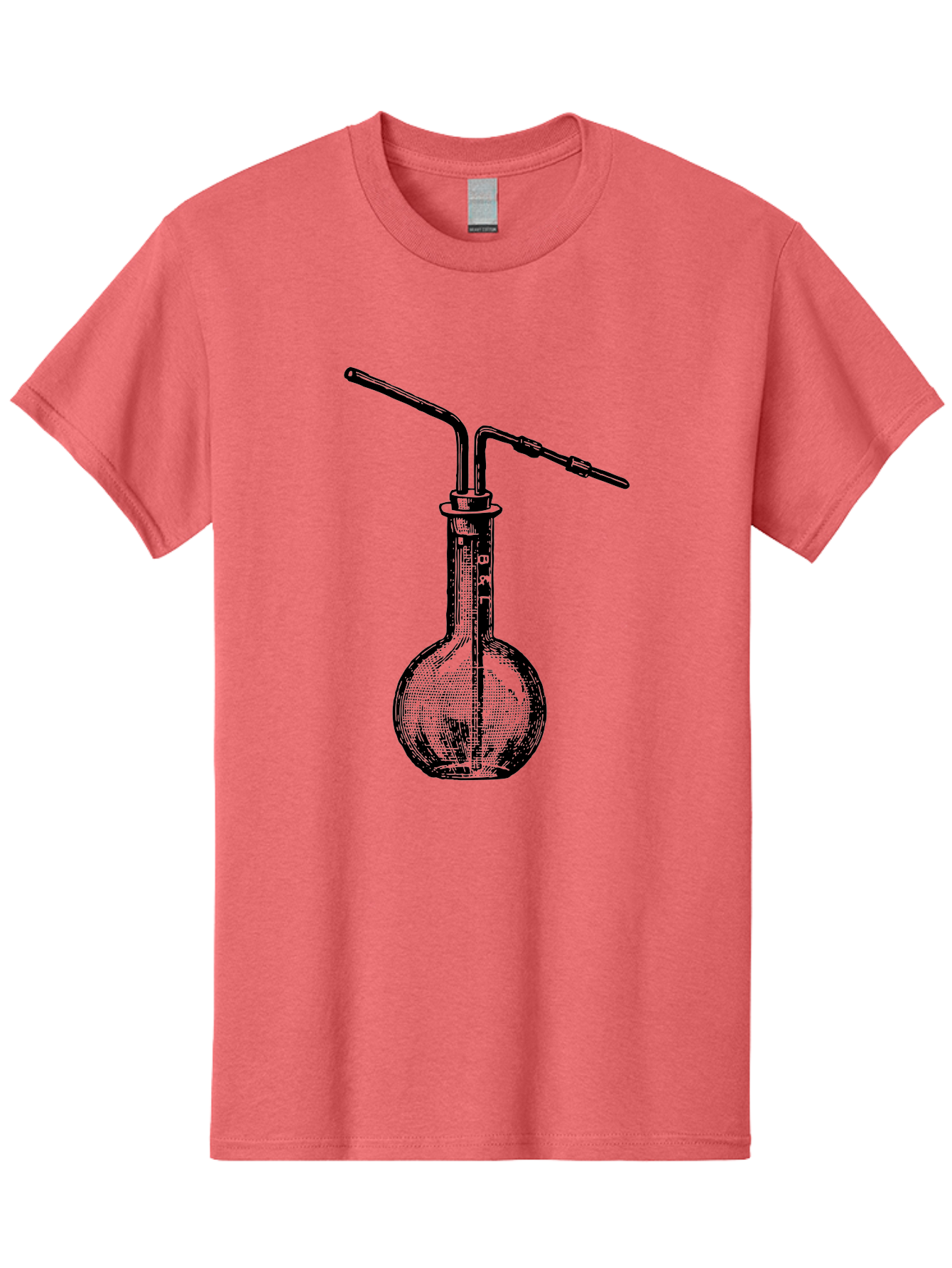 Laboratory-Flask-2 Men'S Graphic Tee, 100% Cotton, Comfortable Casual Summer Wear, Machine Washable, Laboratory Equipment, Scientific Glassware, Chemistry Apparatus, Flask With Tubes, Experimental Setup, Lab Supplies, Research Tools Aad625 7