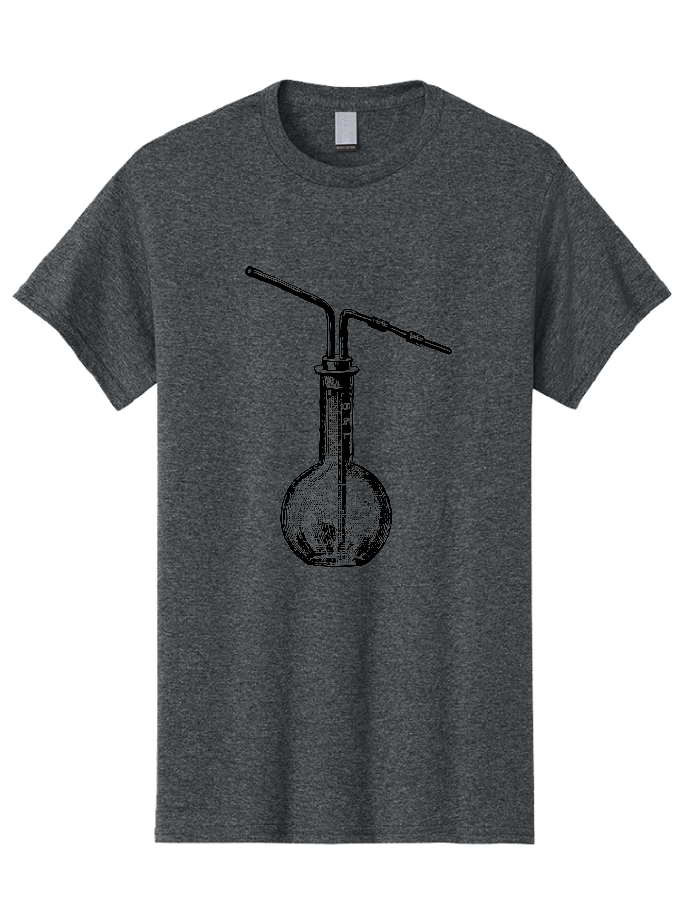 Laboratory-Flask-2 Men'S Graphic Tee, 100% Cotton, Comfortable Casual Summer Wear, Machine Washable, Laboratory Equipment, Scientific Glassware, Chemistry Apparatus, Flask With Tubes, Experimental Setup, Lab Supplies, Research Tools Aad625 3