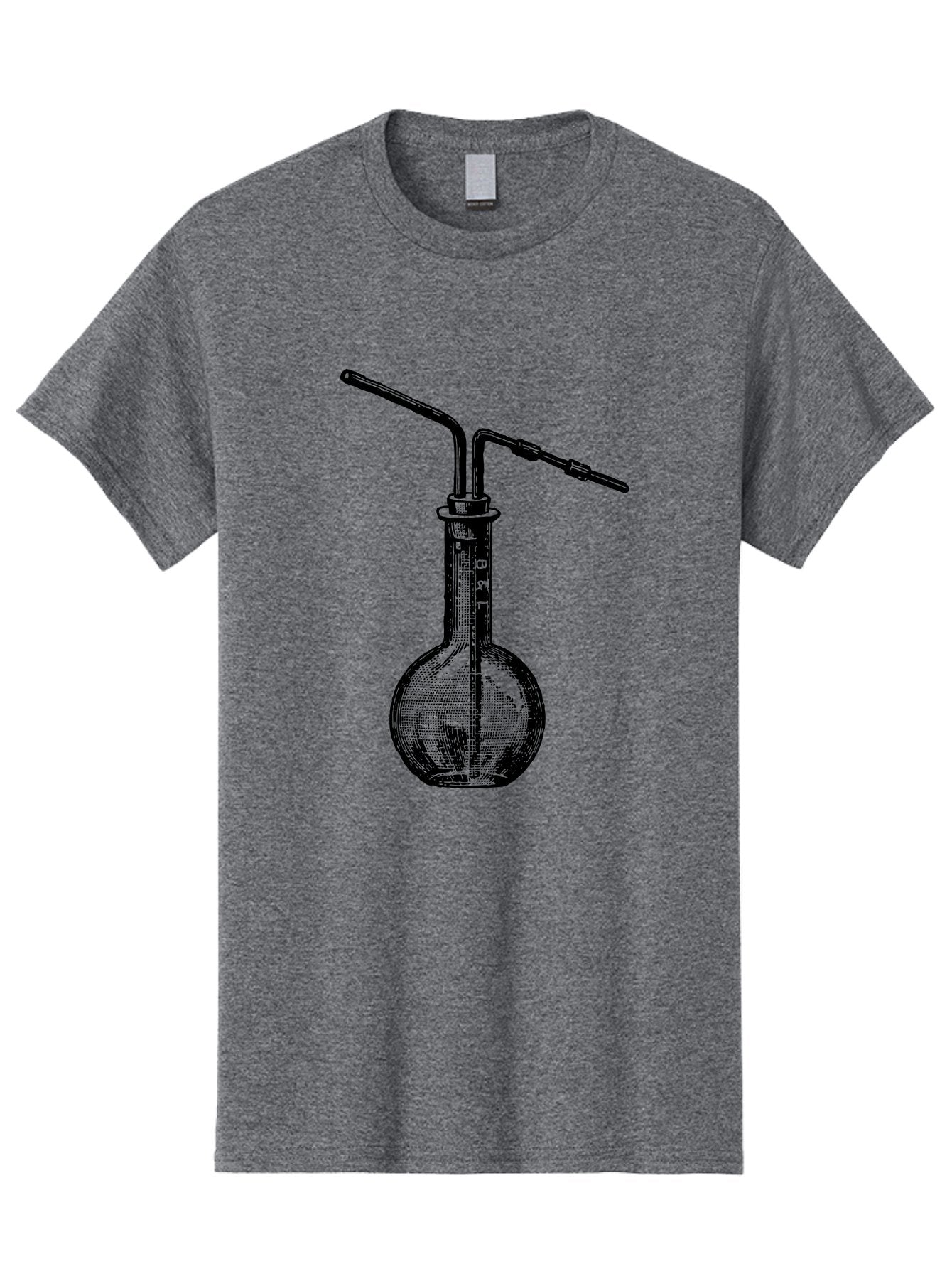 Laboratory-Flask-2 Men'S Graphic Tee, 100% Cotton, Comfortable Casual Summer Wear, Machine Washable, Laboratory Equipment, Scientific Glassware, Chemistry Apparatus, Flask With Tubes, Experimental Setup, Lab Supplies, Research Tools Aad625 13