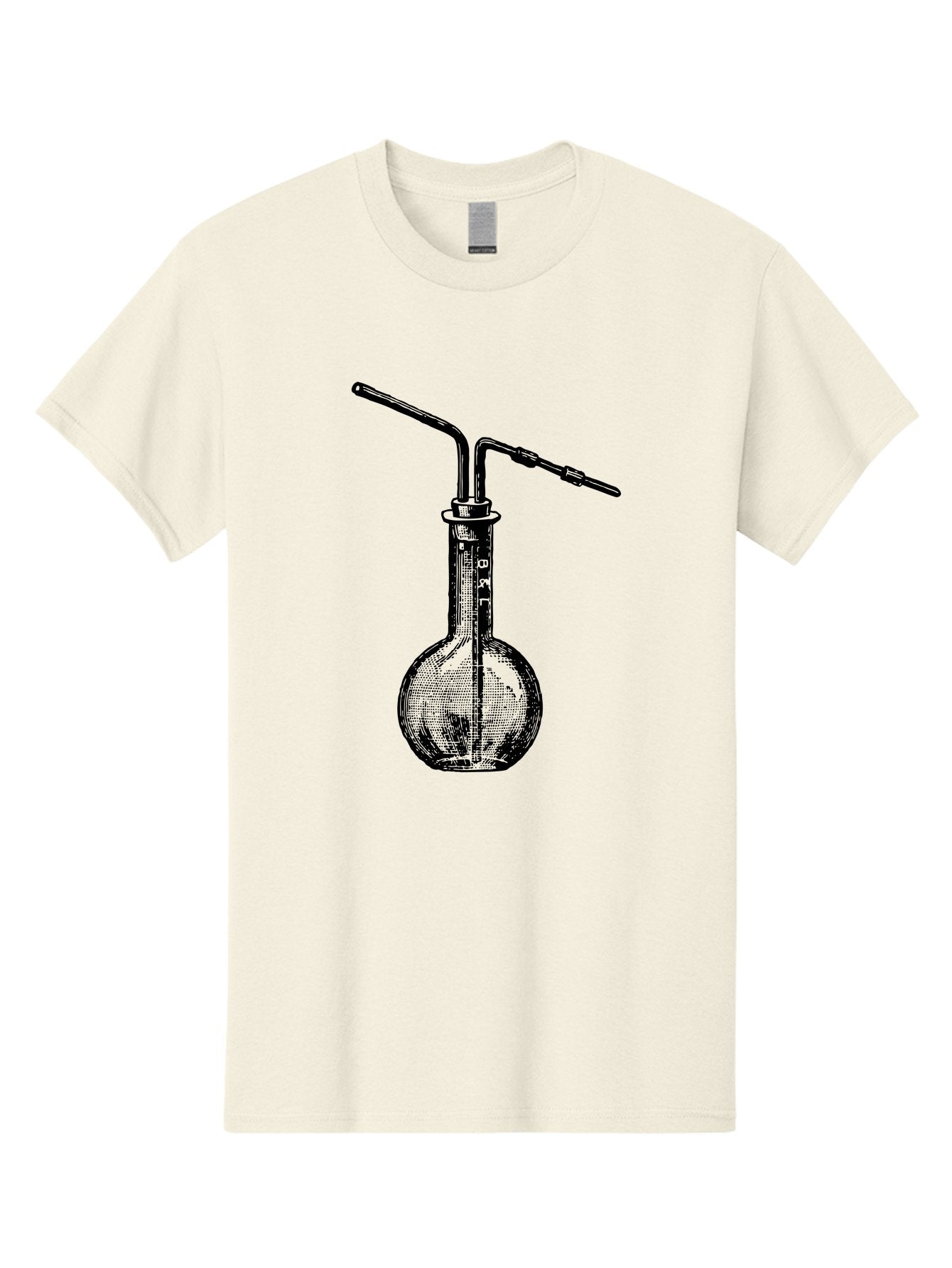 Laboratory-Flask-2 Men'S Graphic Tee, 100% Cotton, Comfortable Casual Summer Wear, Machine Washable, Laboratory Equipment, Scientific Glassware, Chemistry Apparatus, Flask With Tubes, Experimental Setup, Lab Supplies, Research Tools Aad625 10