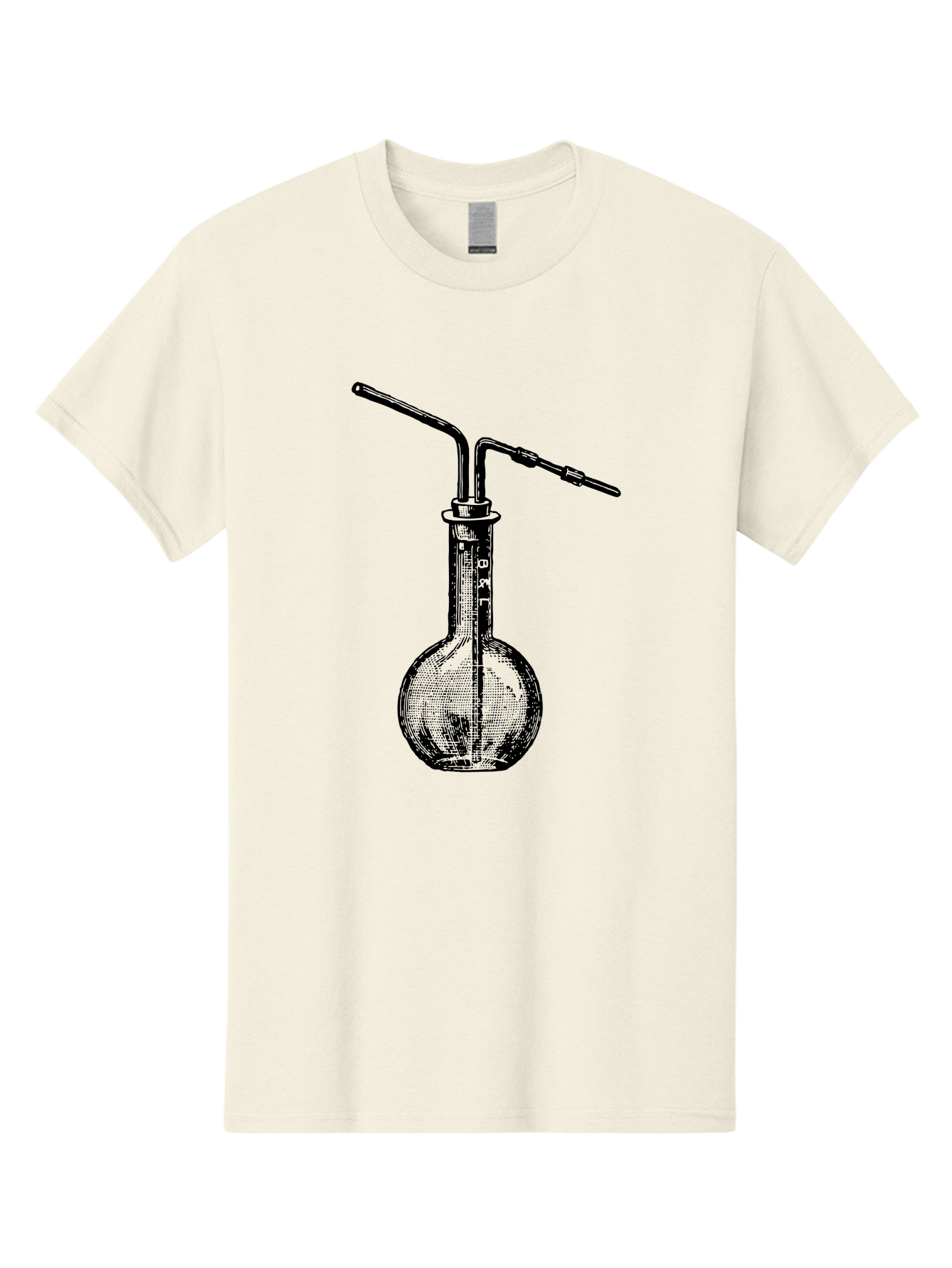 Laboratory-Flask-2 Men'S Graphic Tee, 100% Cotton, Comfortable Casual Summer Wear, Machine Washable, Laboratory Equipment, Scientific Glassware, Chemistry Apparatus, Flask With Tubes, Experimental Setup, Lab Supplies, Research Tools Aad625 27