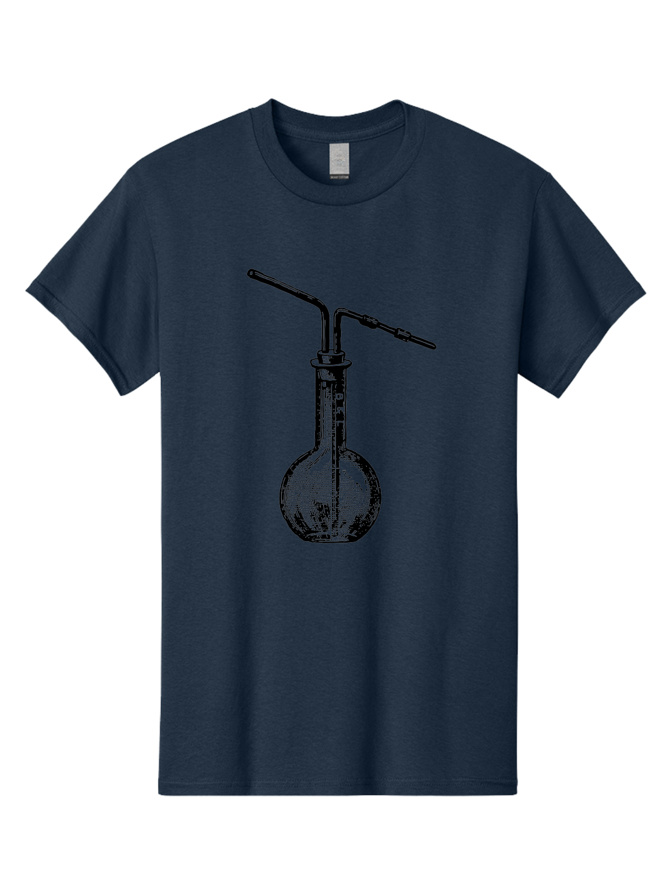 Laboratory-Flask-2 Men'S Graphic Tee, 100% Cotton, Comfortable Casual Summer Wear, Machine Washable, Laboratory Equipment, Scientific Glassware, Chemistry Apparatus, Flask With Tubes, Experimental Setup, Lab Supplies, Research Tools Aad625 9