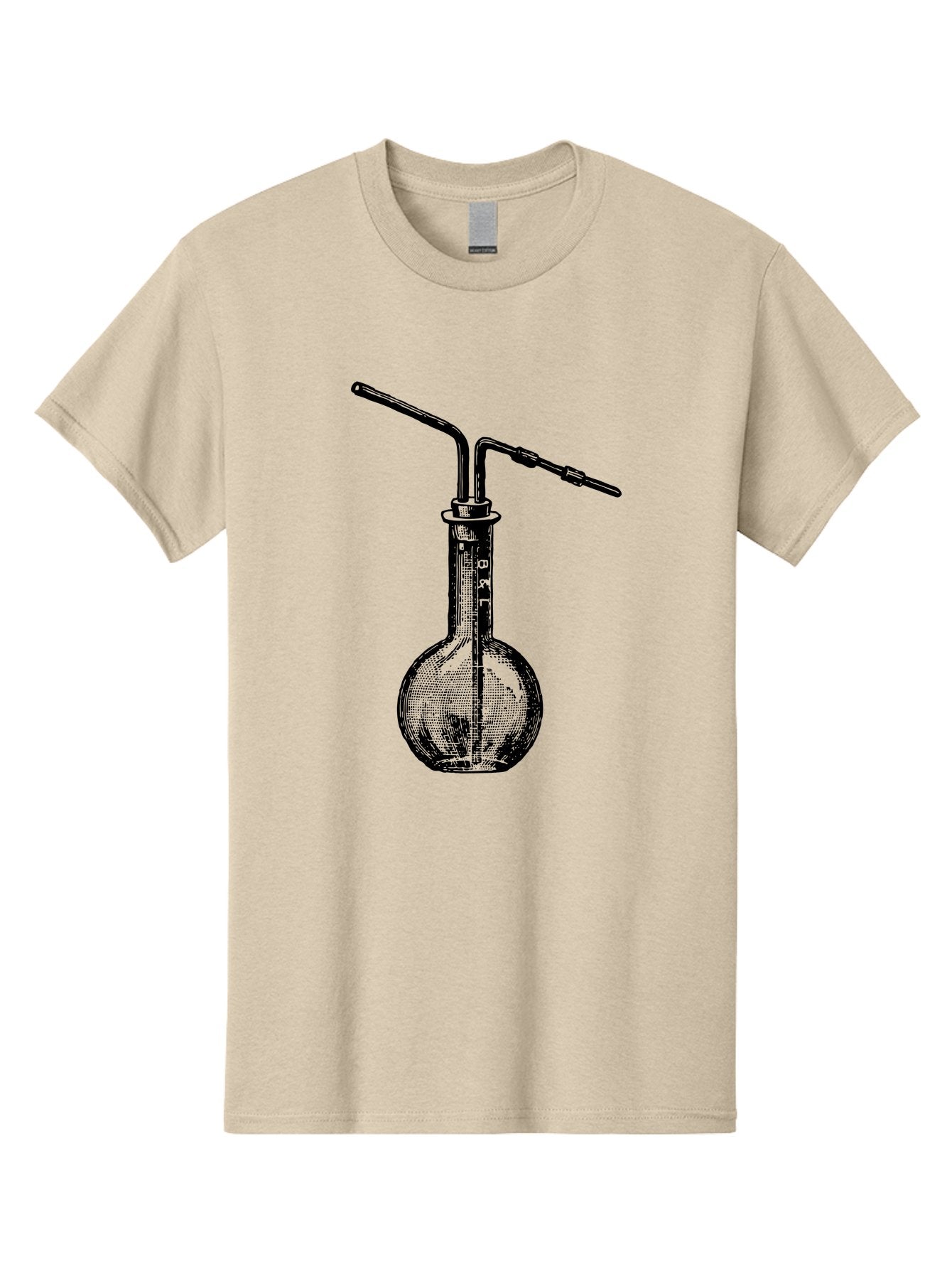 Laboratory-Flask-2 Men'S Graphic Tee, 100% Cotton, Comfortable Casual Summer Wear, Machine Washable, Laboratory Equipment, Scientific Glassware, Chemistry Apparatus, Flask With Tubes, Experimental Setup, Lab Supplies, Research Tools Aad625 4