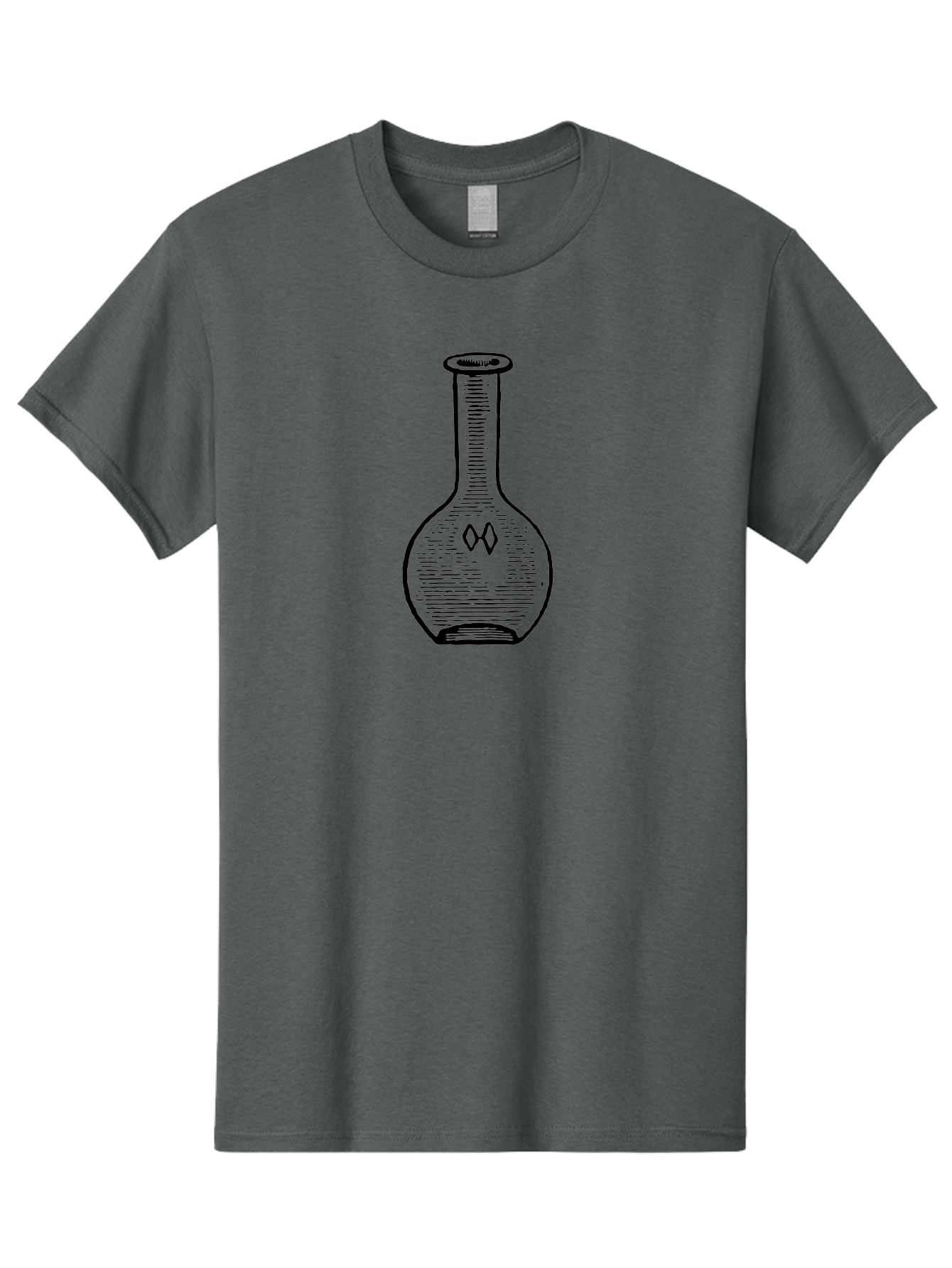 Laboratory-Flask-3 Men'S Graphic Tee, 100% Cotton, Comfortable Casual Summer Wear, Machine Washable, Laboratory Equipment, Scientific Glassware, Vintage Bottle Design, Sketch Illustration, Black Outline, Simple Shapes, Chemical Container, Aad626 29