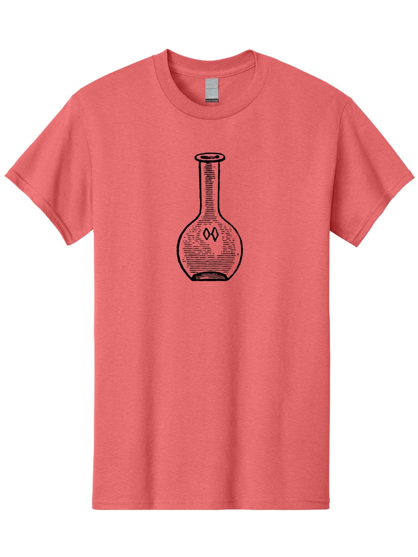 Laboratory-Flask-3 Men'S Graphic Tee, 100% Cotton, Comfortable Casual Summer Wear, Machine Washable, Laboratory Equipment, Scientific Glassware, Vintage Bottle Design, Sketch Illustration, Black Outline, Simple Shapes, Chemical Container, Aad626 6