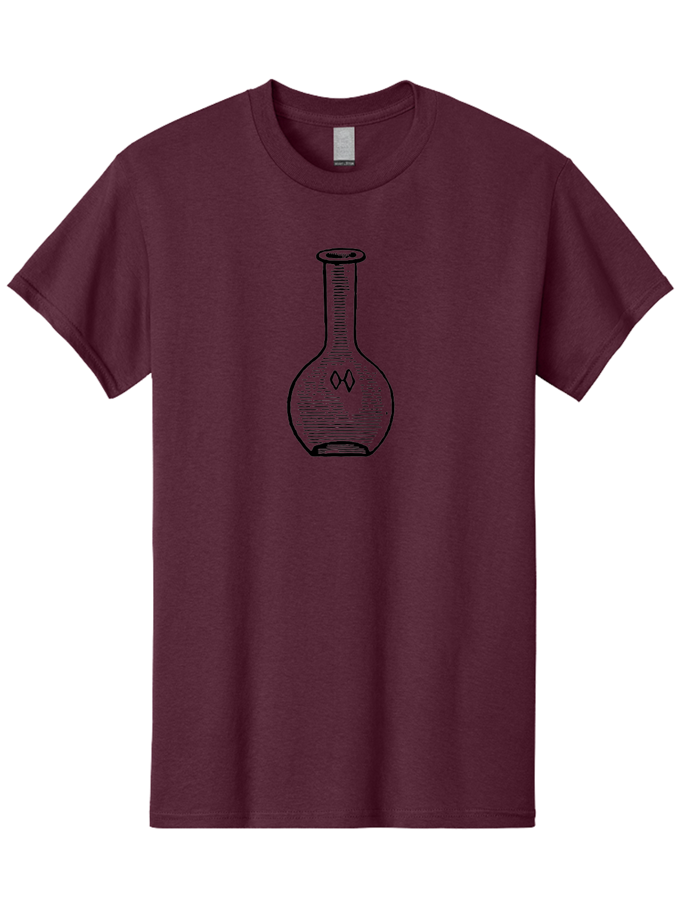 Laboratory-Flask-3 Men'S Graphic Tee, 100% Cotton, Comfortable Casual Summer Wear, Machine Washable, Laboratory Equipment, Scientific Glassware, Vintage Bottle Design, Sketch Illustration, Black Outline, Simple Shapes, Chemical Container, Aad626 17