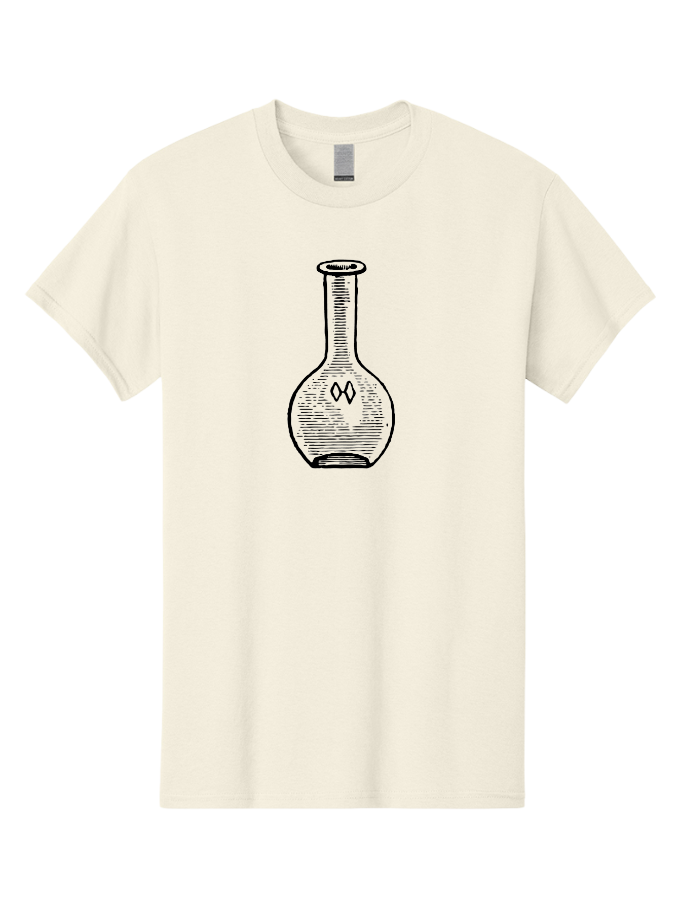 Laboratory-Flask-3 Men'S Graphic Tee, 100% Cotton, Comfortable Casual Summer Wear, Machine Washable, Laboratory Equipment, Scientific Glassware, Vintage Bottle Design, Sketch Illustration, Black Outline, Simple Shapes, Chemical Container, Aad626 5