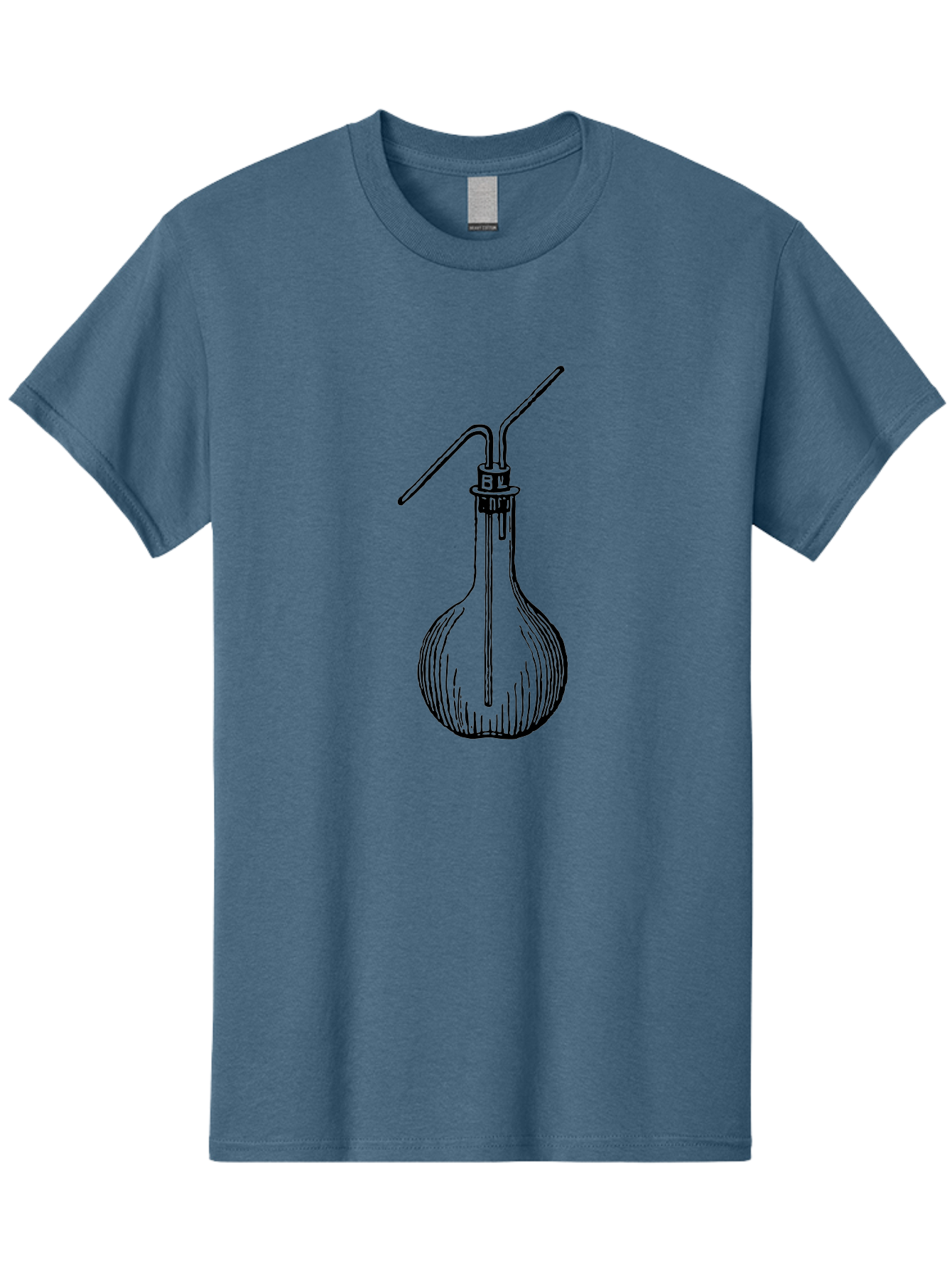 Laboratory-Flask Men'S Graphic Tee, 100% Cotton, Comfortable Casual Summer Wear, Machine Washable, Laboratory Equipment, Scientific Apparatus, Glass Flask, Chemistry Lab, Distillation Device, Experimental Setup, Vintage Illustration Aad627 23