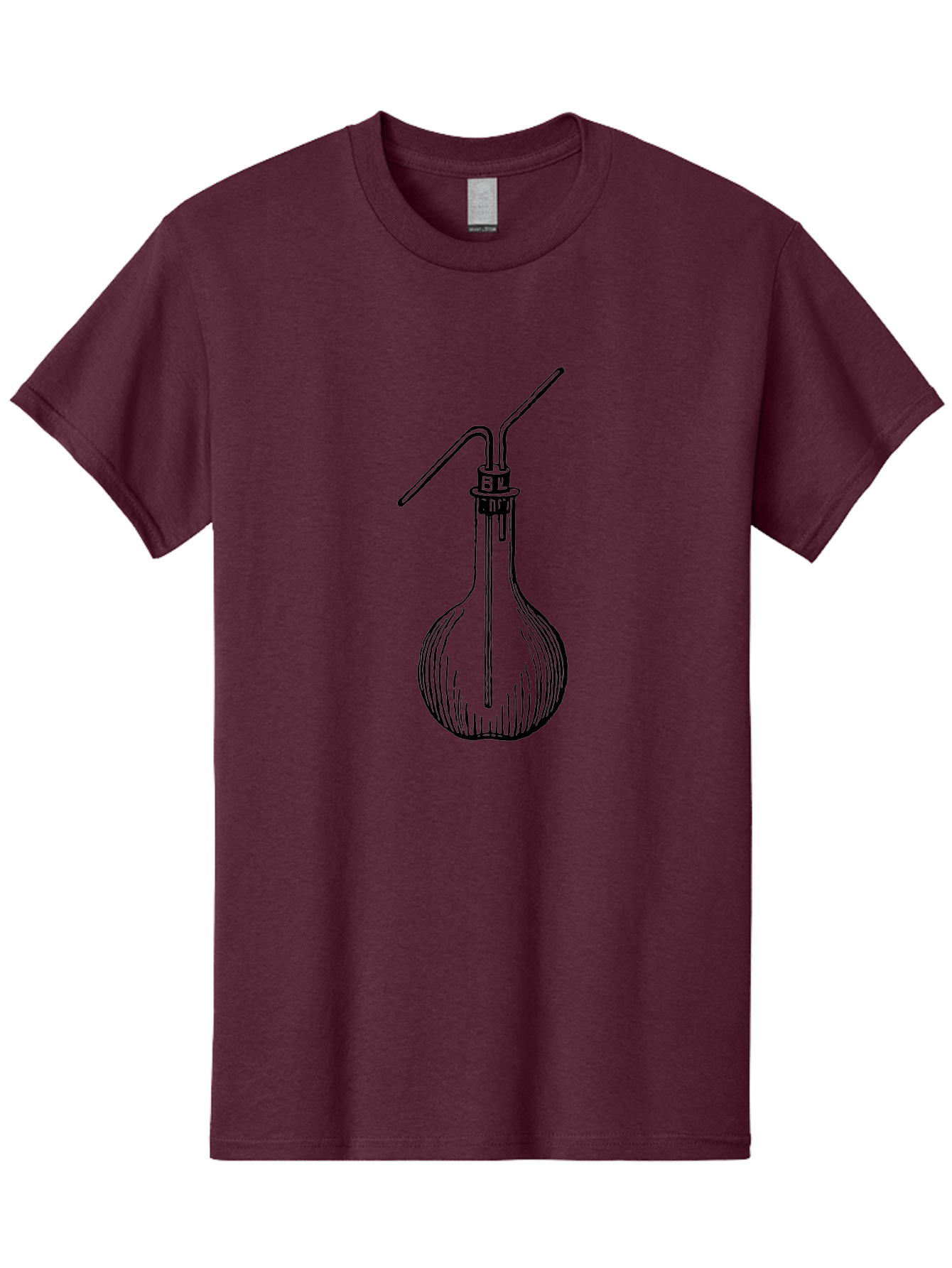 Laboratory-Flask Men'S Graphic Tee, 100% Cotton, Comfortable Casual Summer Wear, Machine Washable, Laboratory Equipment, Scientific Apparatus, Glass Flask, Chemistry Lab, Distillation Device, Experimental Setup, Vintage Illustration Aad627 25