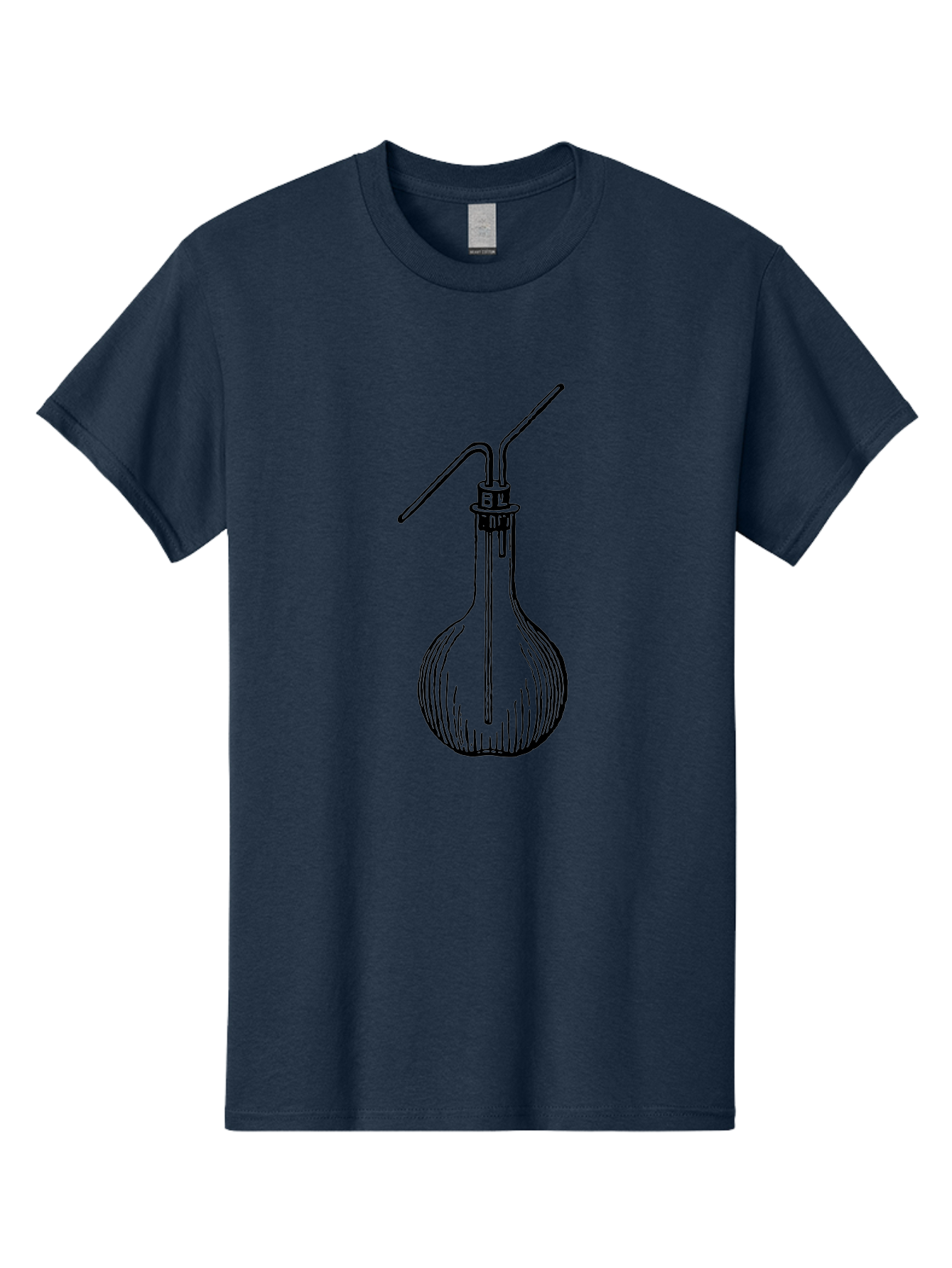 Laboratory-Flask Men'S Graphic Tee, 100% Cotton, Comfortable Casual Summer Wear, Machine Washable, Laboratory Equipment, Scientific Apparatus, Glass Flask, Chemistry Lab, Distillation Device, Experimental Setup, Vintage Illustration Aad627 27