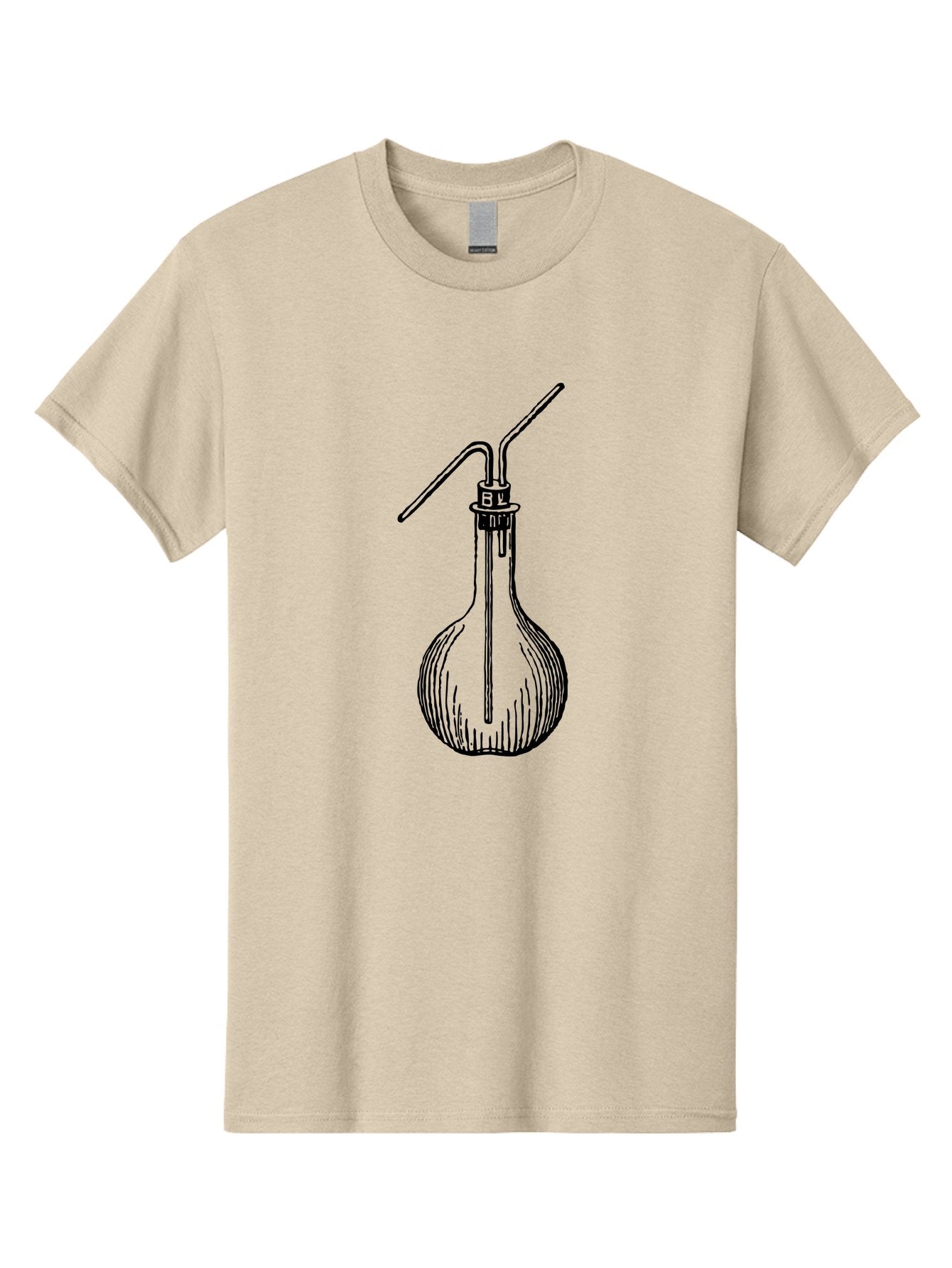 Laboratory-Flask Men'S Graphic Tee, 100% Cotton, Comfortable Casual Summer Wear, Machine Washable, Laboratory Equipment, Scientific Apparatus, Glass Flask, Chemistry Lab, Distillation Device, Experimental Setup, Vintage Illustration Aad627 11