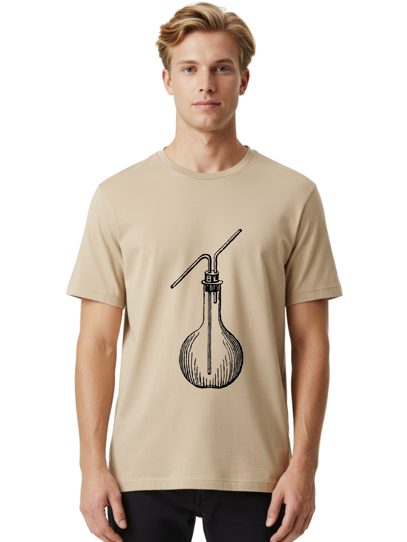 Laboratory-Flask Men'S Graphic Tee, 100% Cotton, Comfortable Casual Summer Wear, Machine Washable, Laboratory Equipment, Scientific Apparatus, Glass Flask, Chemistry Lab, Distillation Device, Experimental Setup, Vintage Illustration Aad627 8