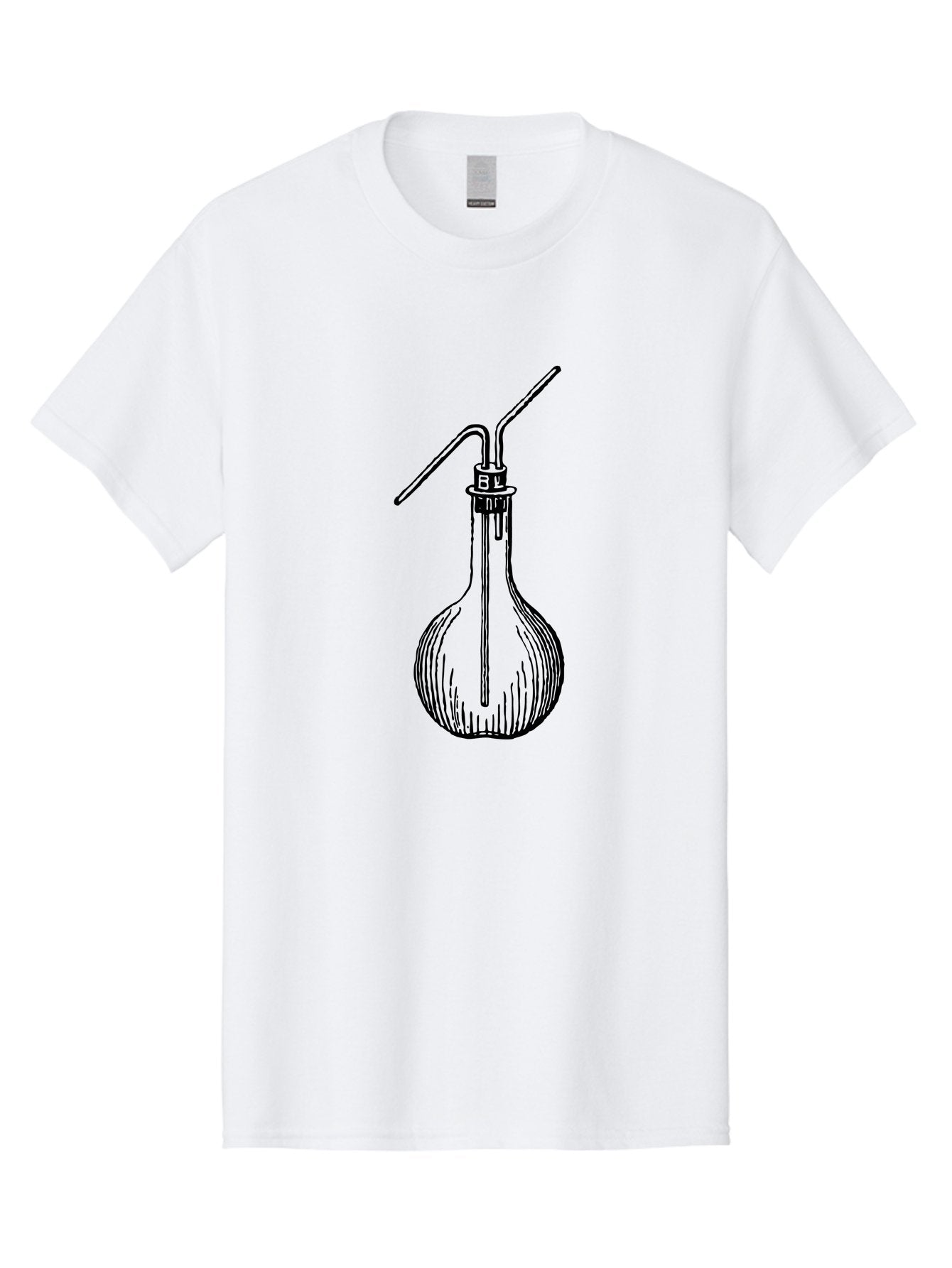 Laboratory-Flask Men'S Graphic Tee, 100% Cotton, Comfortable Casual Summer Wear, Machine Washable, Laboratory Equipment, Scientific Apparatus, Glass Flask, Chemistry Lab, Distillation Device, Experimental Setup, Vintage Illustration Aad627 9