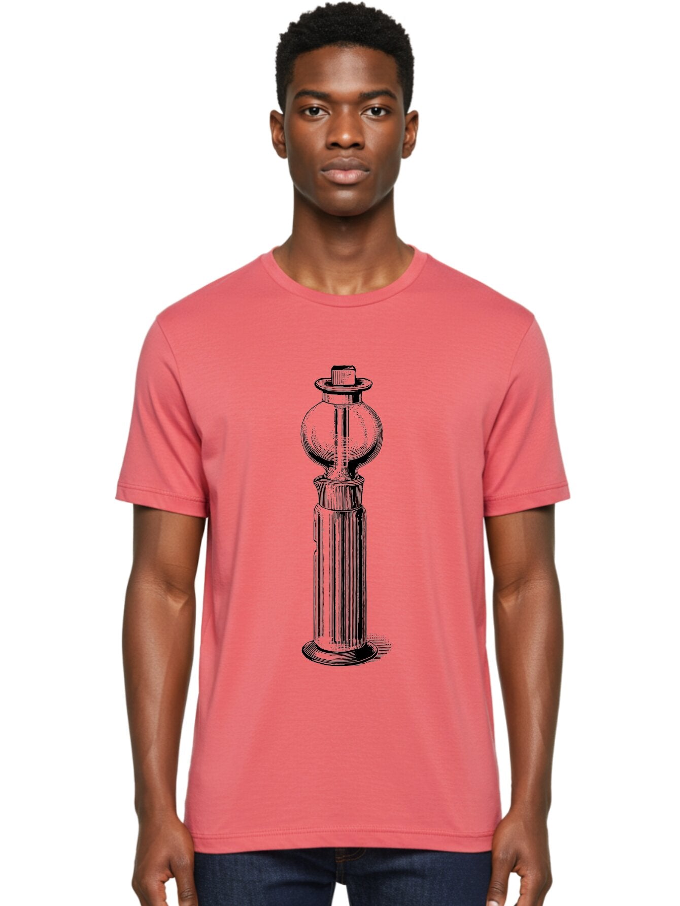 Lamp-Post Men'S Graphic Tee, 100% Cotton, Comfortable Casual Summer Wear, Machine Washable, Vintage Lamp Post, Street Lamp, Antique Lighting, Classic Design, Traditional Style, Ornate Details, Historic Architecture Aad628 25