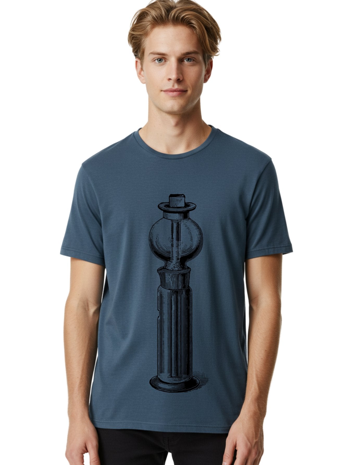 Lamp-Post Men'S Graphic Tee, 100% Cotton, Comfortable Casual Summer Wear, Machine Washable, Vintage Lamp Post, Street Lamp, Antique Lighting, Classic Design, Traditional Style, Ornate Details, Historic Architecture Aad628 24