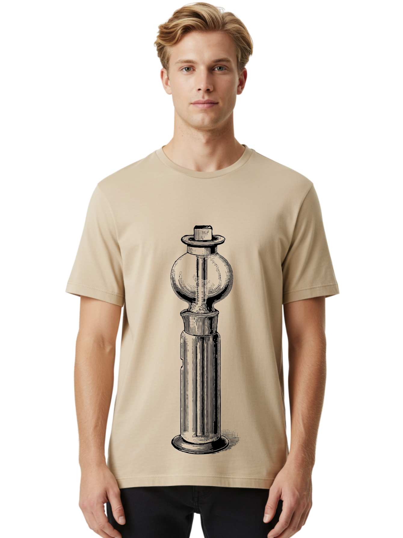 Lamp-Post Men'S Graphic Tee, 100% Cotton, Comfortable Casual Summer Wear, Machine Washable, Vintage Lamp Post, Street Lamp, Antique Lighting, Classic Design, Traditional Style, Ornate Details, Historic Architecture Aad628 28