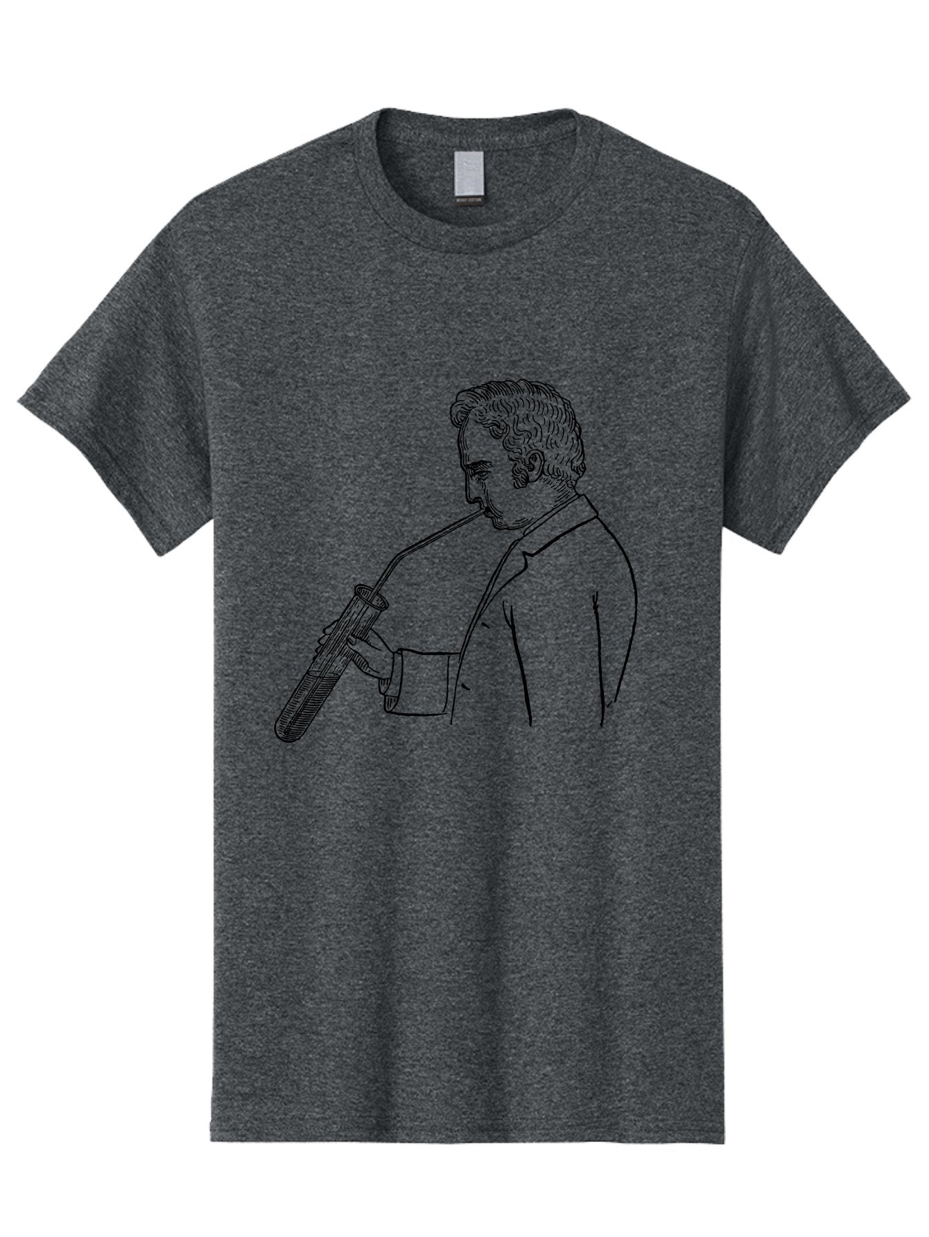 Man-Smoking-Pipe Men'S Graphic Tee, 100% Cotton, Comfortable Casual Summer Wear, Machine Washable, Man Holding Blowtorch, Vintage Illustration, Retro Artwork, Skilled Craftsman, Tool Usage, Industrial Work, Diy Projects, Craftsmanship, Aad631 13