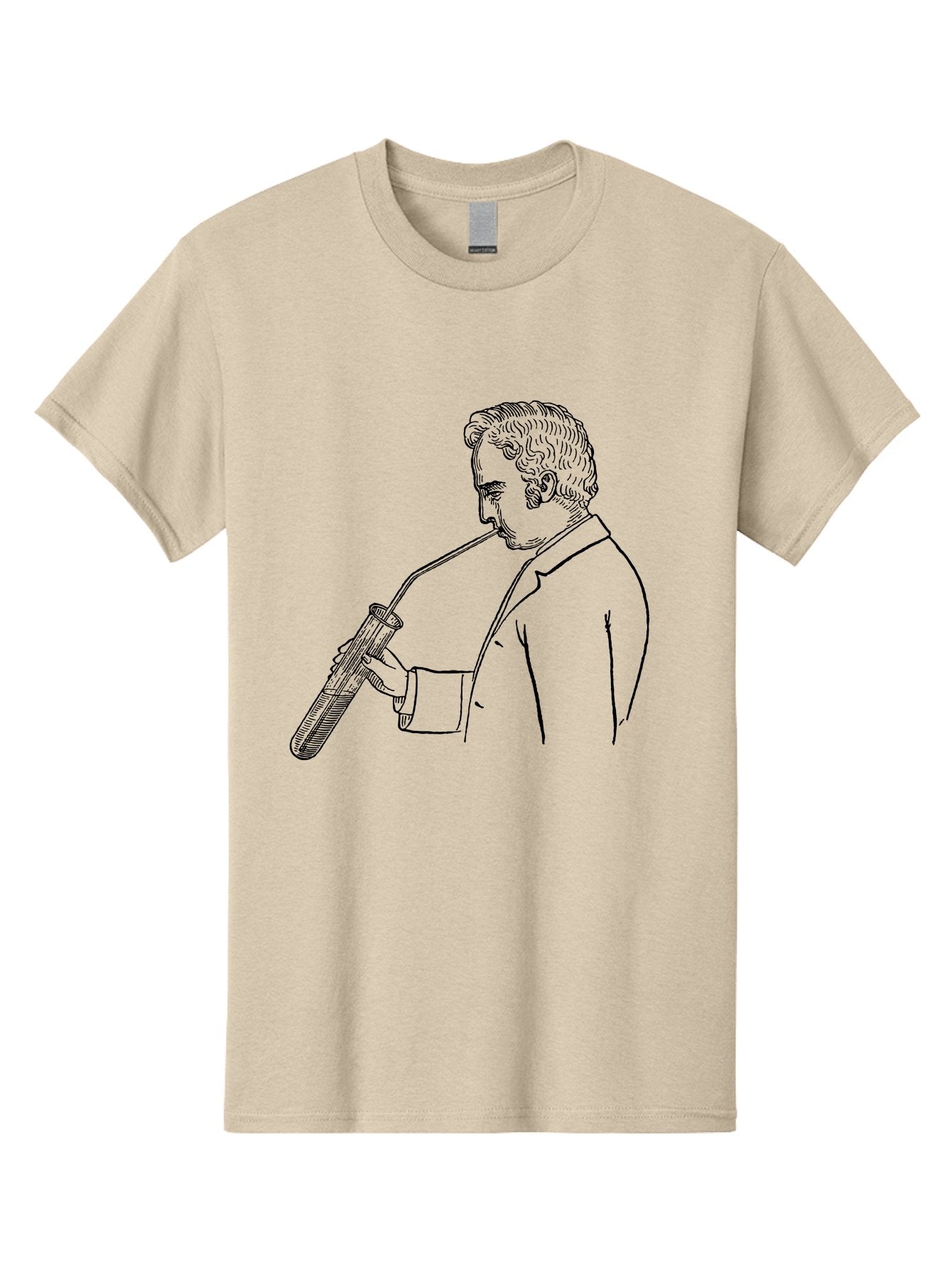 Man-Smoking-Pipe Men'S Graphic Tee, 100% Cotton, Comfortable Casual Summer Wear, Machine Washable, Man Holding Blowtorch, Vintage Illustration, Retro Artwork, Skilled Craftsman, Tool Usage, Industrial Work, Diy Projects, Craftsmanship, Aad631 15