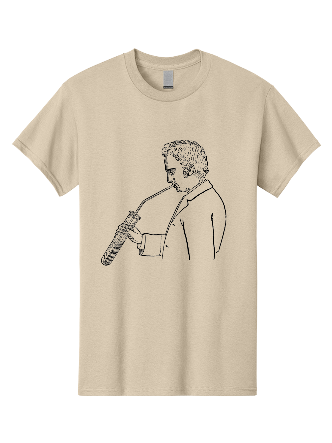 Man-Smoking-Pipe Men'S Graphic Tee, 100% Cotton, Comfortable Casual Summer Wear, Machine Washable, Man Holding Blowtorch, Vintage Illustration, Retro Artwork, Skilled Craftsman, Tool Usage, Industrial Work, Diy Projects, Craftsmanship, Aad631