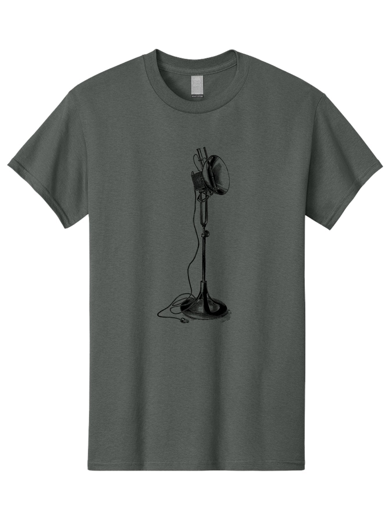 Microphone-Stand Men'S Graphic Tee, 100% Cotton, Comfortable Casual Summer Wear, Machine Washable, Studio Lighting, Photography Equipment, Adjustable Lamp, Cable Management, Professional Photography, Still Life Photography, High-Key Lighting, Aad635 4