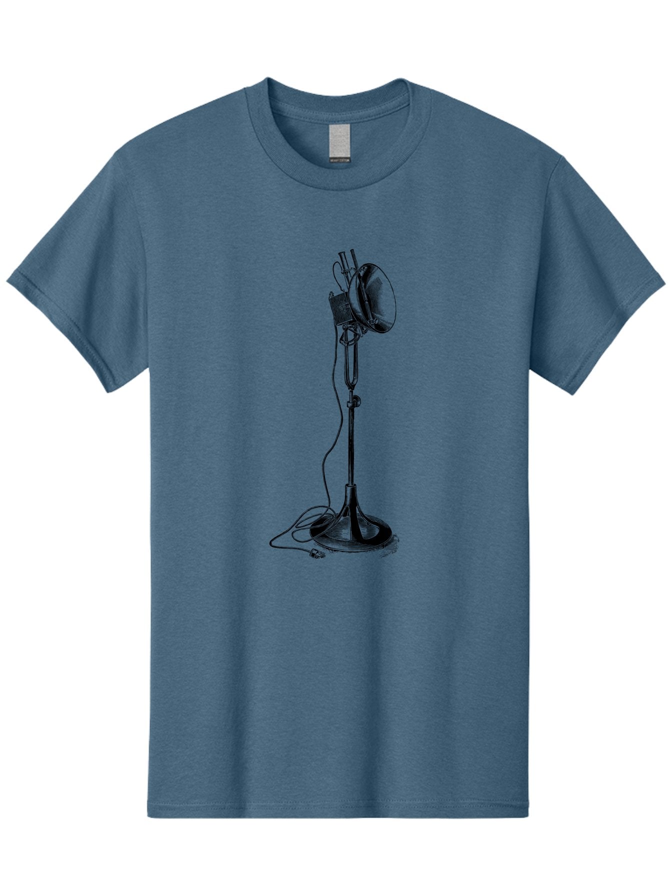 Microphone-Stand Men'S Graphic Tee, 100% Cotton, Comfortable Casual Summer Wear, Machine Washable, Studio Lighting, Photography Equipment, Adjustable Lamp, Cable Management, Professional Photography, Still Life Photography, High-Key Lighting, Aad635 9