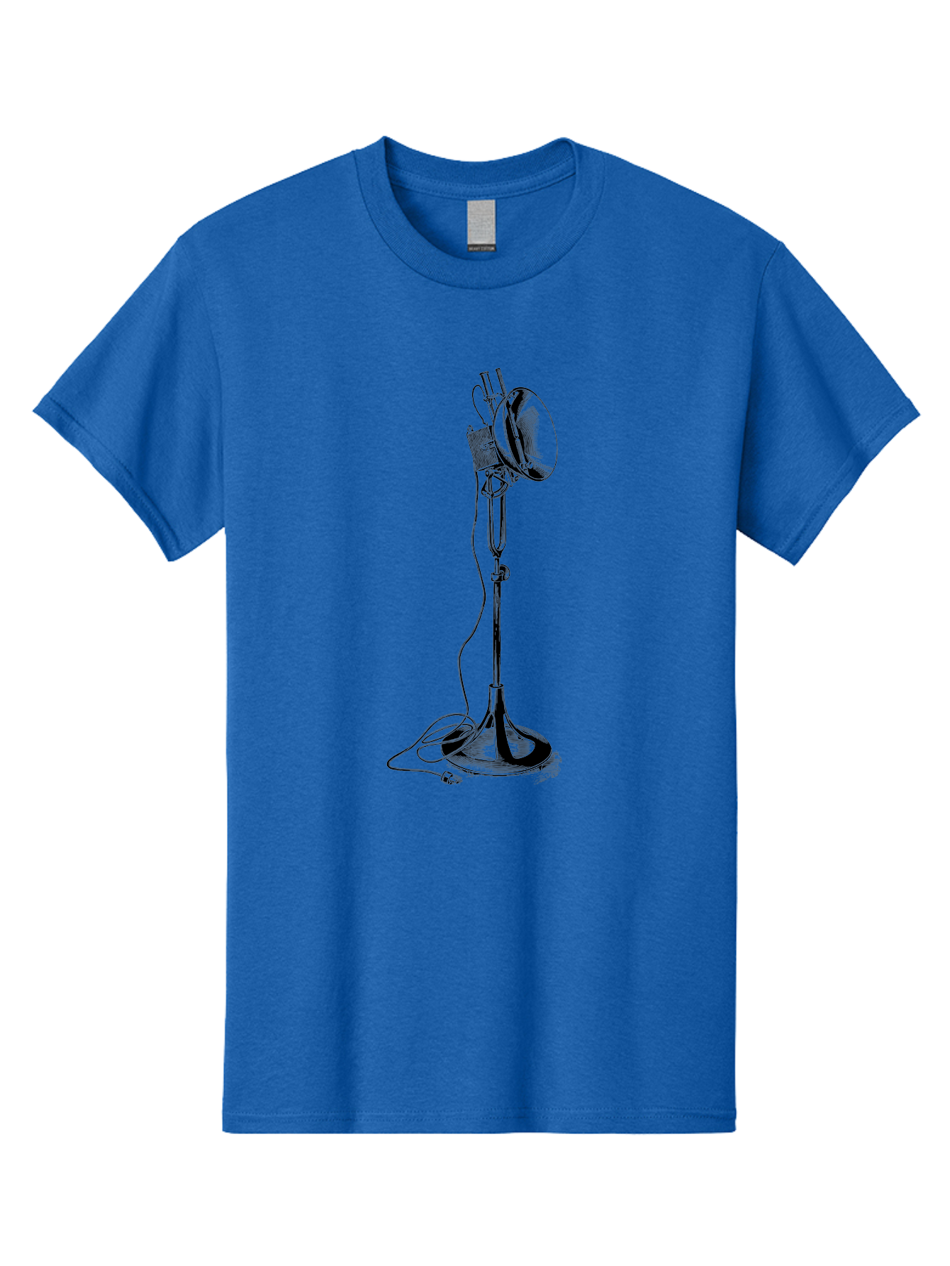 Microphone-Stand Men'S Graphic Tee, 100% Cotton, Comfortable Casual Summer Wear, Machine Washable, Studio Lighting, Photography Equipment, Adjustable Lamp, Cable Management, Professional Photography, Still Life Photography, High-Key Lighting, Aad635 19