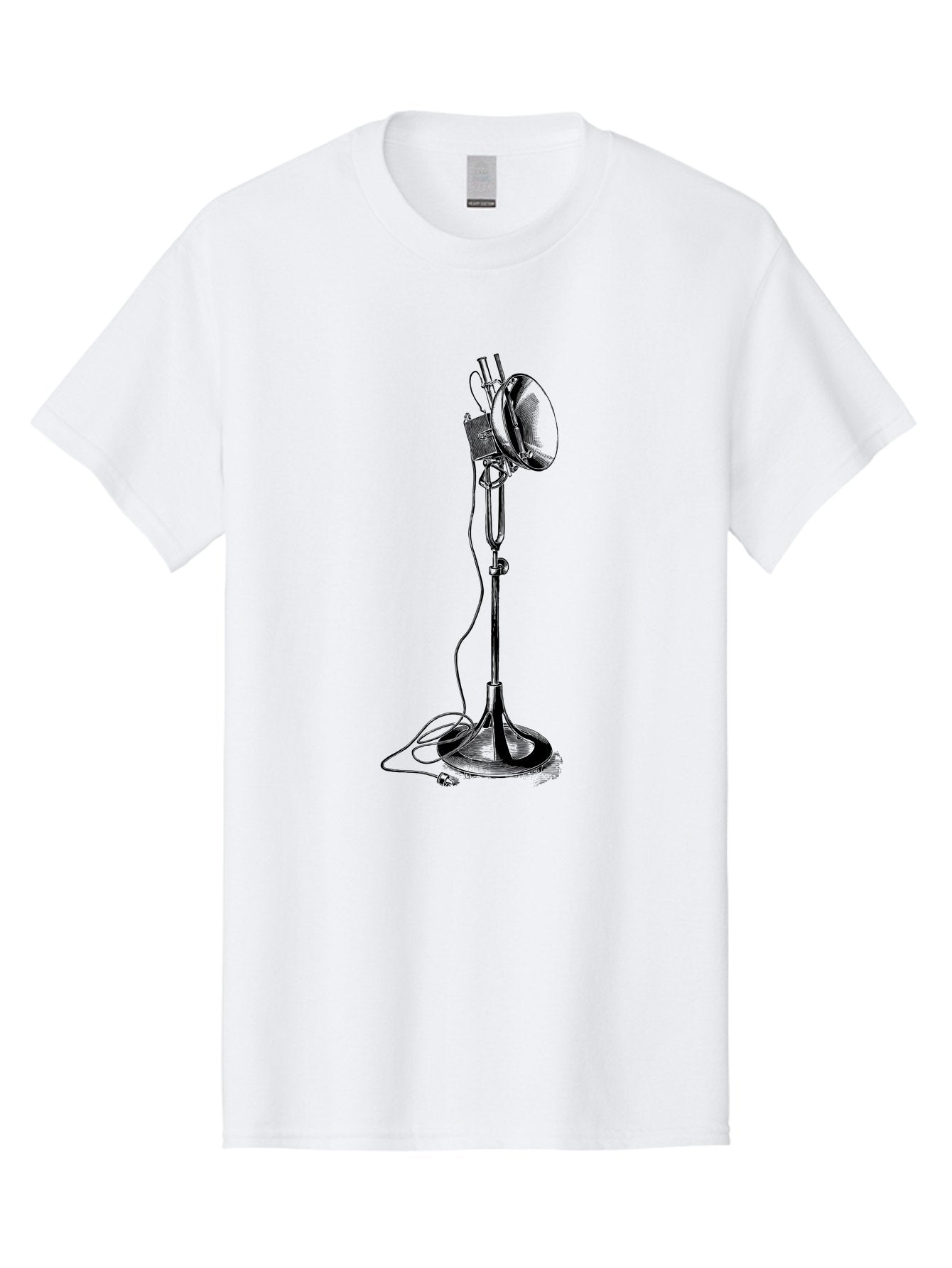 Microphone-Stand Men'S Graphic Tee, 100% Cotton, Comfortable Casual Summer Wear, Machine Washable, Studio Lighting, Photography Equipment, Adjustable Lamp, Cable Management, Professional Photography, Still Life Photography, High-Key Lighting, Aad635 15