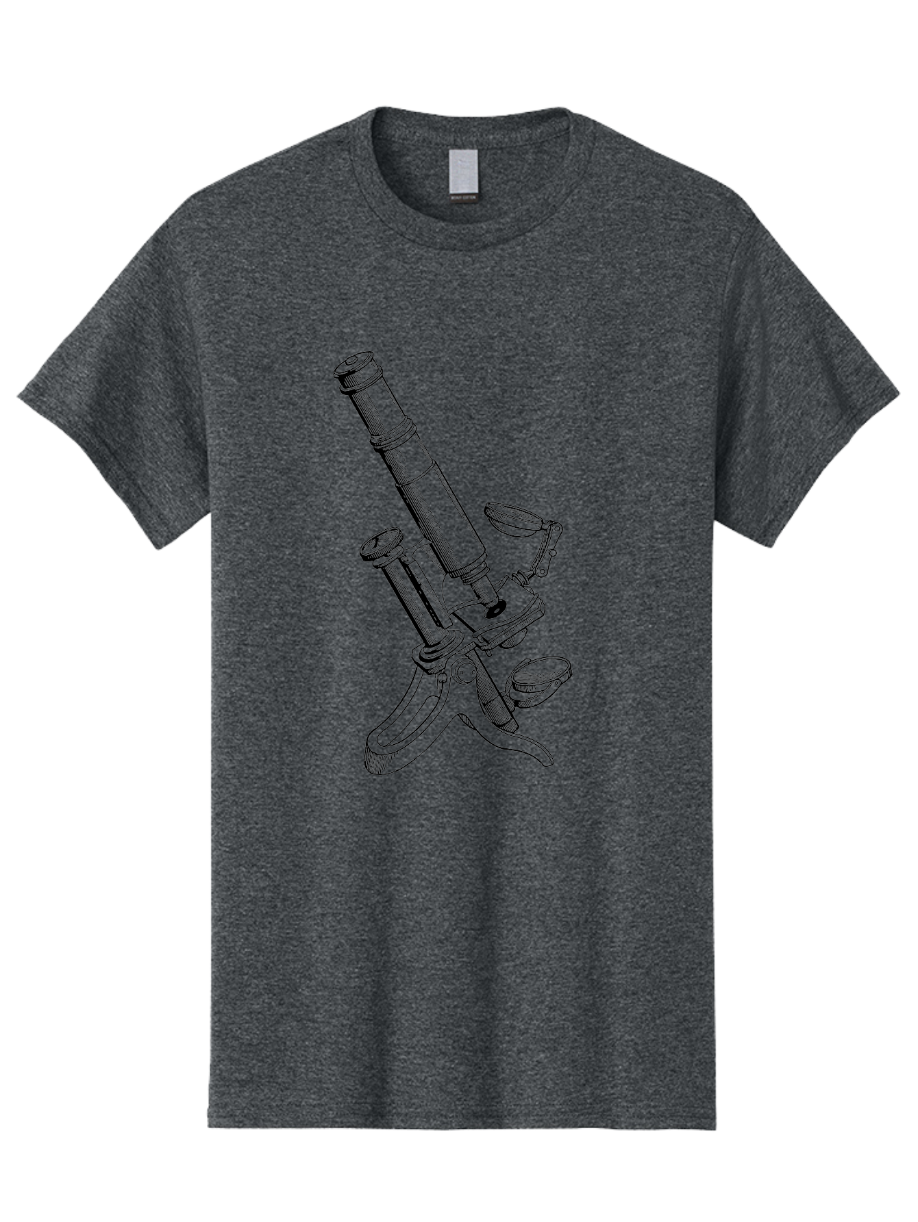 Microscope Men'S Graphic Tee, 100% Cotton, Comfortable Casual Summer Wear, Machine Washable, Microscope Illustration, Scientific Equipment, Laboratory Instrument, Cell Study, Detailed Drawing, Vintage Style, Scientific Research, Aad636 29