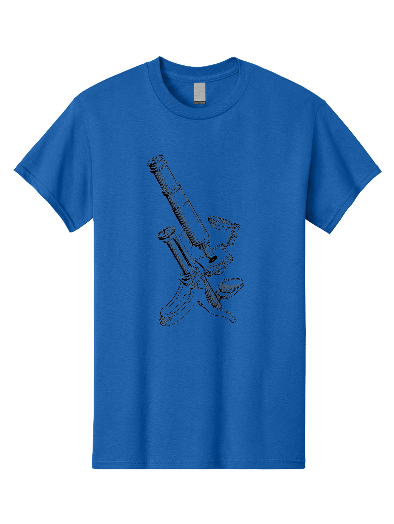 Microscope Men'S Graphic Tee, 100% Cotton, Comfortable Casual Summer Wear, Machine Washable, Microscope Illustration, Scientific Equipment, Laboratory Instrument, Cell Study, Detailed Drawing, Vintage Style, Scientific Research, Aad636 11
