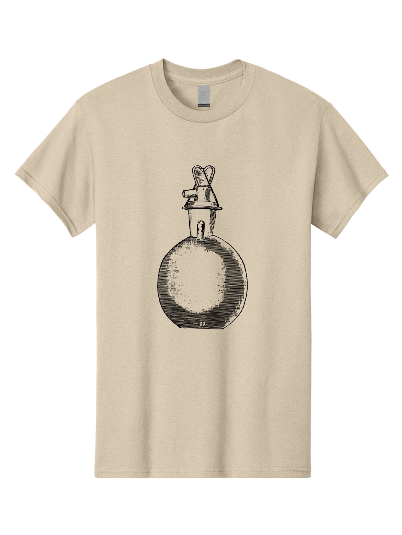 Molotov-Cocktail Men'S Graphic Tee, 100% Cotton, Comfortable Casual Summer Wear, Machine Washable, Potion Bottle, Vintage Apothecary, Fantasy Art, Mystical Elixir, Magical Concoction, Hand-Drawn Illustration, Sketch Art, Retro Style Aad637