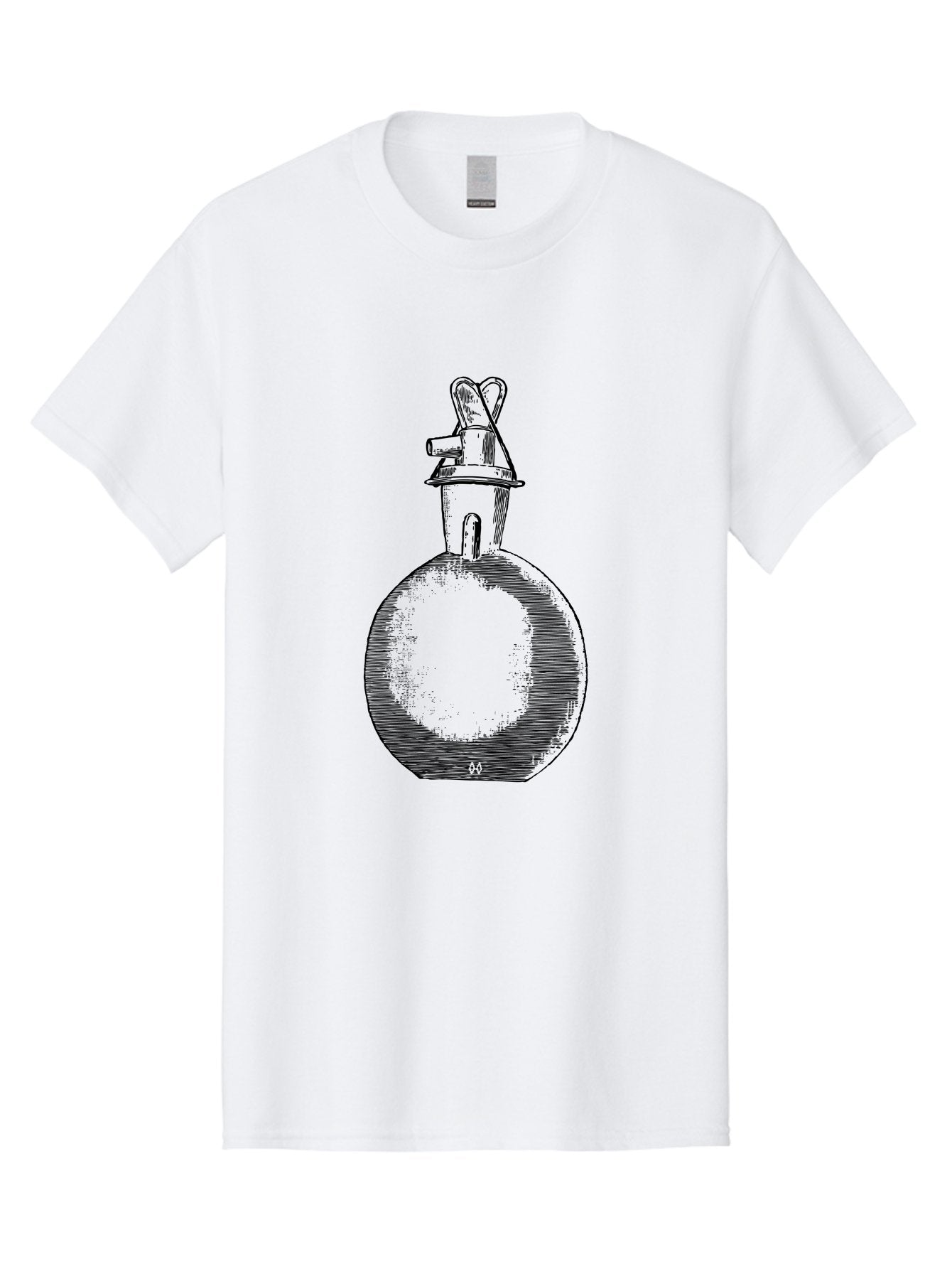 Molotov-Cocktail Men'S Graphic Tee, 100% Cotton, Comfortable Casual Summer Wear, Machine Washable, Potion Bottle, Vintage Apothecary, Fantasy Art, Mystical Elixir, Magical Concoction, Hand-Drawn Illustration, Sketch Art, Retro Style Aad637 4