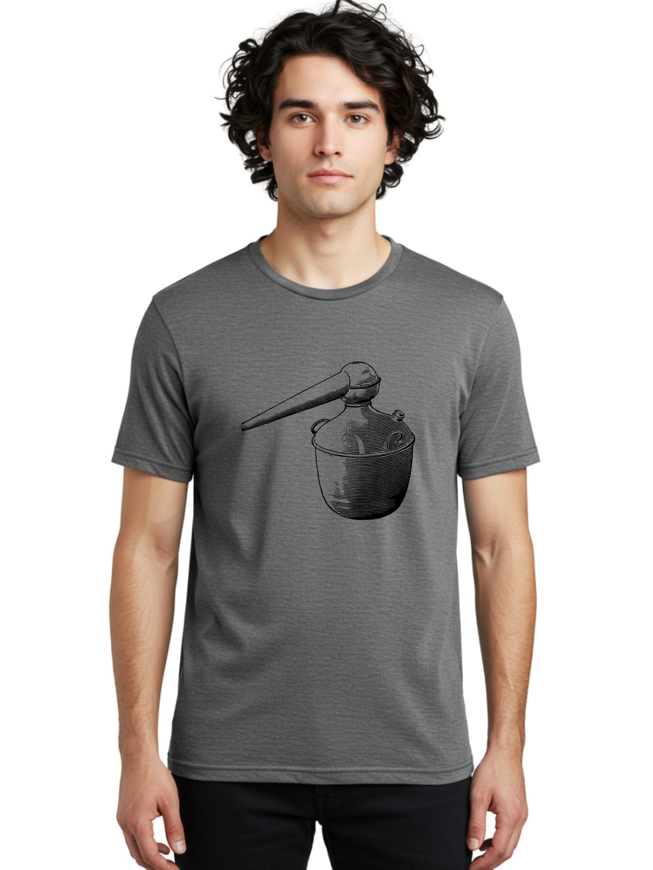Neti-Pot Men'S Graphic Tee, 100% Cotton, Comfortable Casual Summer Wear, Machine Washable, Manual Grinder, Coffee Grinder, Spice Grinder, Kitchen Tool, Vintage Design, Manual Operation, Hand-Crank, Grinding Mechanism Aad638 17