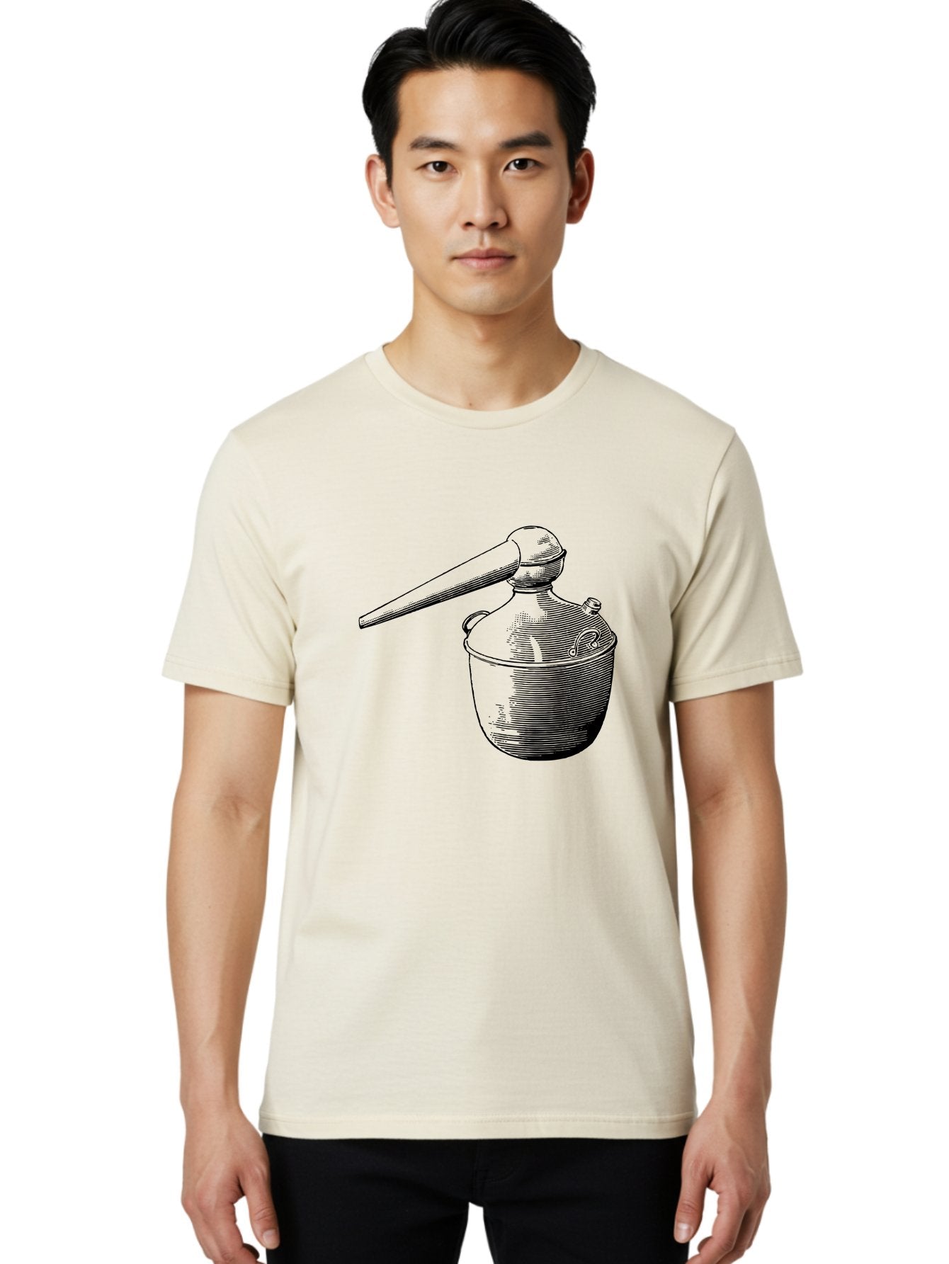 Neti-Pot Men'S Graphic Tee, 100% Cotton, Comfortable Casual Summer Wear, Machine Washable, Manual Grinder, Coffee Grinder, Spice Grinder, Kitchen Tool, Vintage Design, Manual Operation, Hand-Crank, Grinding Mechanism Aad638 16