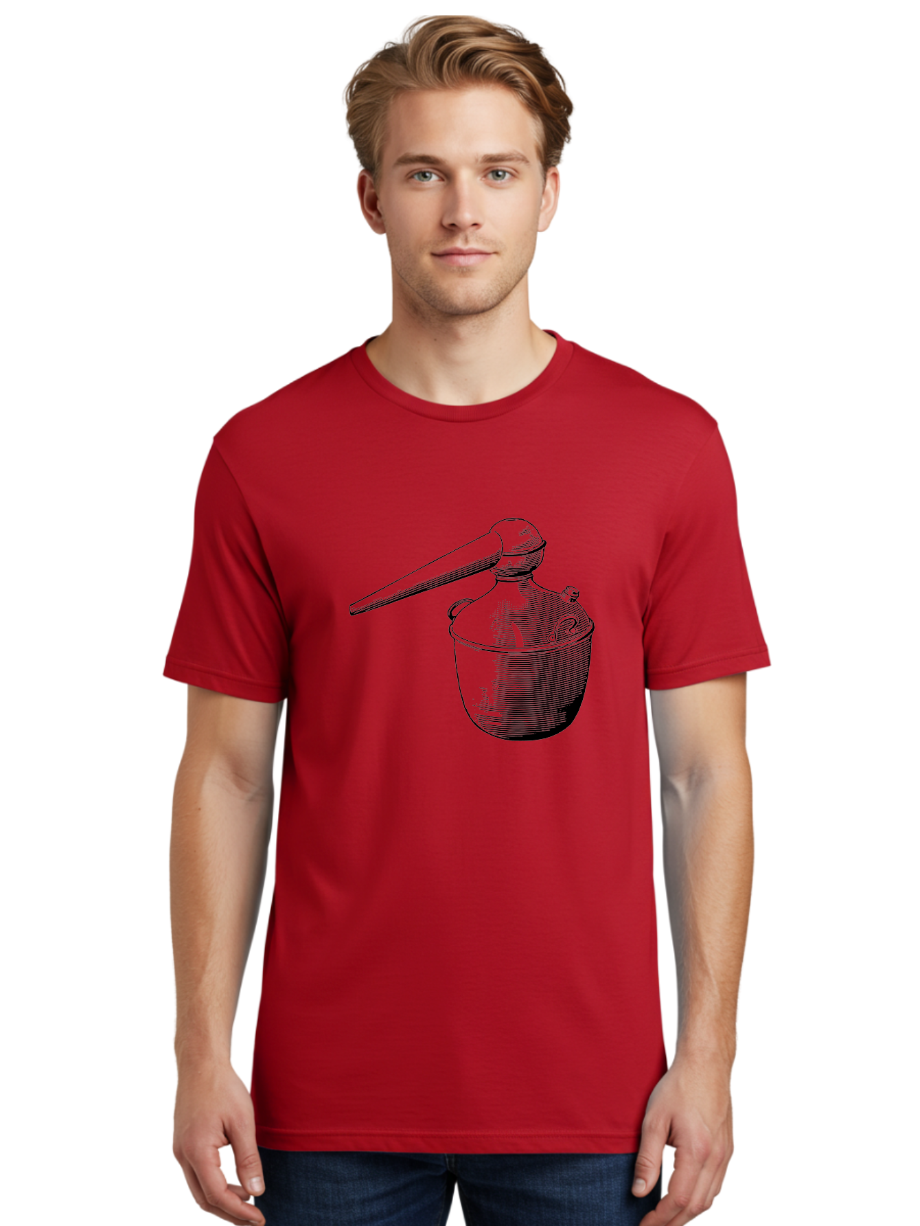 Neti-Pot Men'S Graphic Tee, 100% Cotton, Comfortable Casual Summer Wear, Machine Washable, Manual Grinder, Coffee Grinder, Spice Grinder, Kitchen Tool, Vintage Design, Manual Operation, Hand-Crank, Grinding Mechanism Aad638 30
