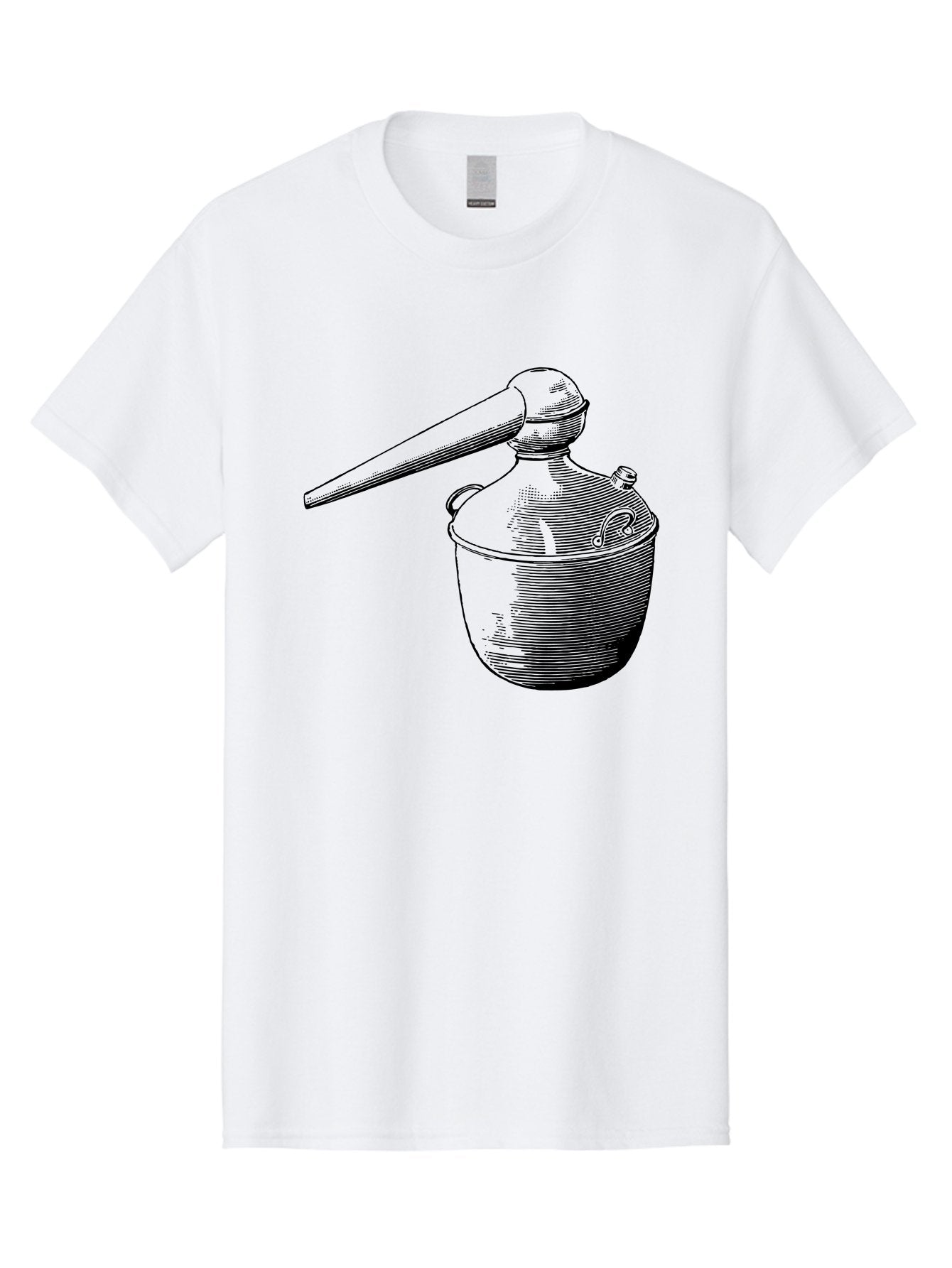 Neti-Pot Men'S Graphic Tee, 100% Cotton, Comfortable Casual Summer Wear, Machine Washable, Manual Grinder, Coffee Grinder, Spice Grinder, Kitchen Tool, Vintage Design, Manual Operation, Hand-Crank, Grinding Mechanism Aad638 3