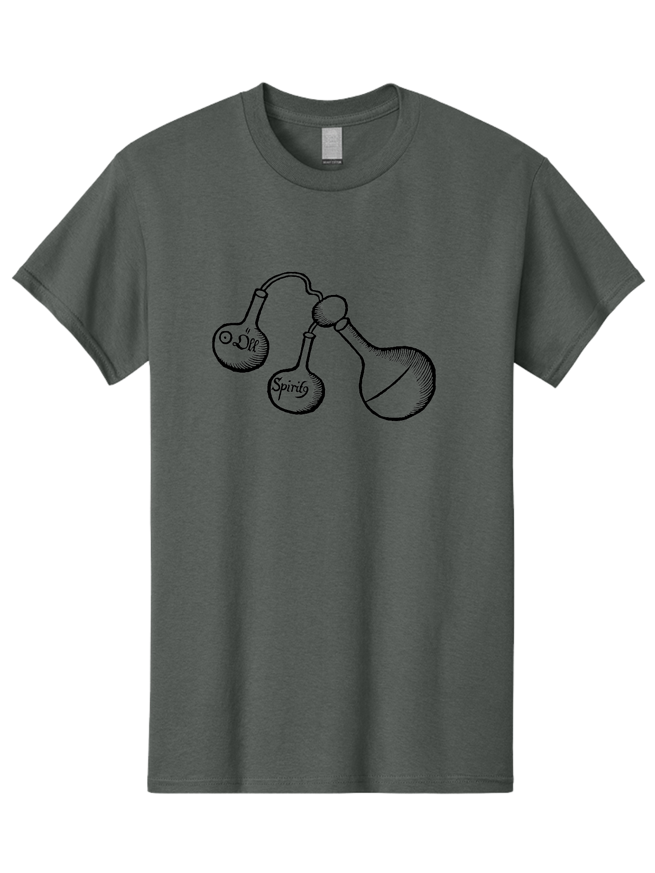 Oil-And-Spirits Men'S Graphic Tee, 100% Cotton, Comfortable Casual Summer Wear, Machine Washable, Oil, Spirits, Laboratory Equipment, Chemistry Lab, Apothecary Jars, Glassware, Vintage Illustration, Scientific Instruments, Aad639 13