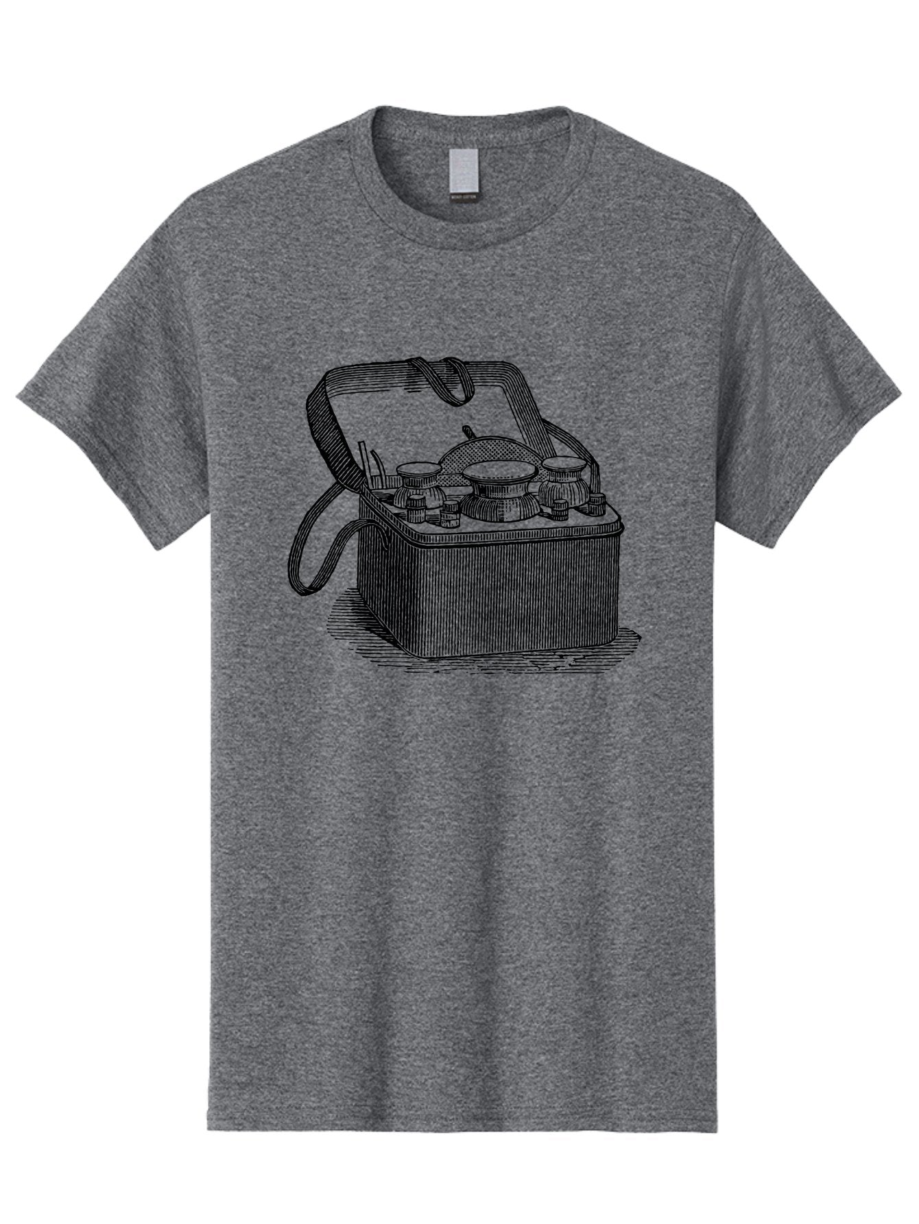 Picnic-Basket Men'S Graphic Tee, 100% Cotton, Comfortable Casual Summer Wear, Machine Washable, Picnic Basket, Outdoor Dining, Al Fresco, Picnic Essentials, Tableware, Dining Accessories, Vintage Picnic, Outdoor Entertaining, Picnic Setup Aad641 8