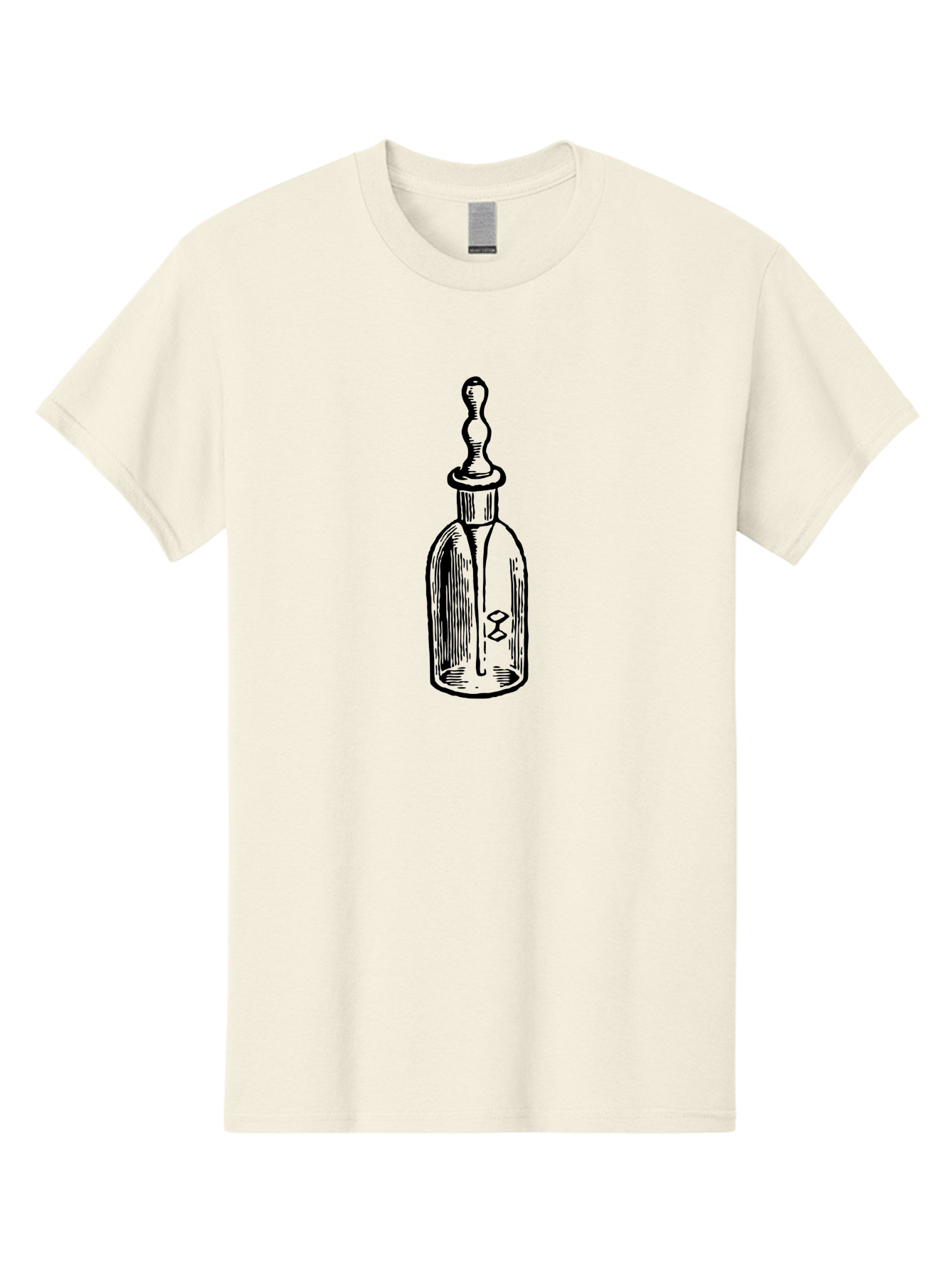 Poison-Bottle Men'S Graphic Tee, 100% Cotton, Comfortable Casual Summer Wear, Machine Washable, Vintage Bottle, Antique Glass, Apothecary Jar, Ornate Stopper, Classic Design, Retro Style, Medicinal Container, Elegant Shape Aad642 21