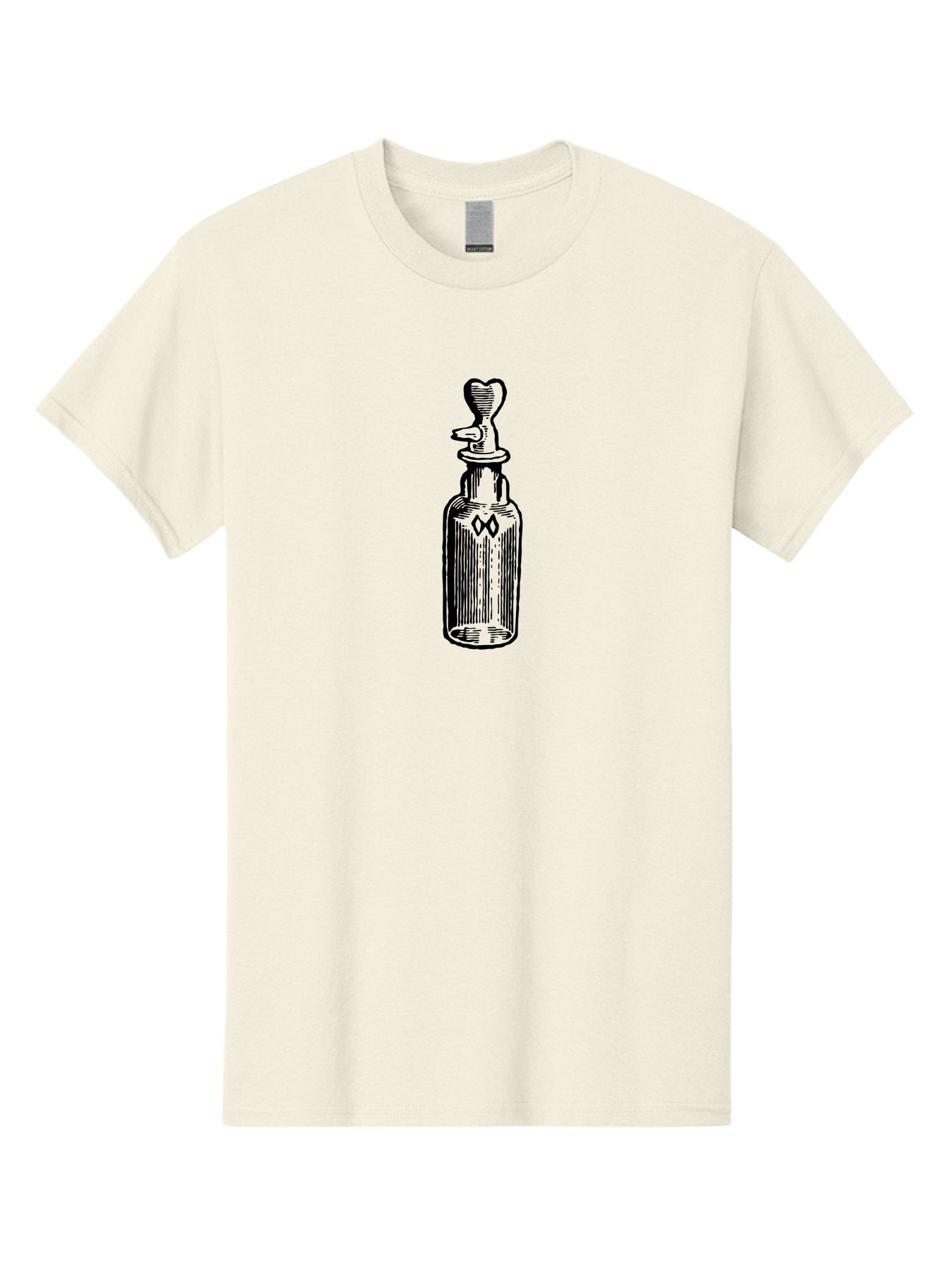 Potion-Bottle-1 Men'S Graphic Tee, 100% Cotton, Comfortable Casual Summer Wear, Machine Washable, Vintage Bottle, Love Potion, Mysterious Symbol, Heart-Shaped Stopper, Mystical Elixir, Apothecary Jar, Ancient Remedy, Magical Concoction, Aad644 11