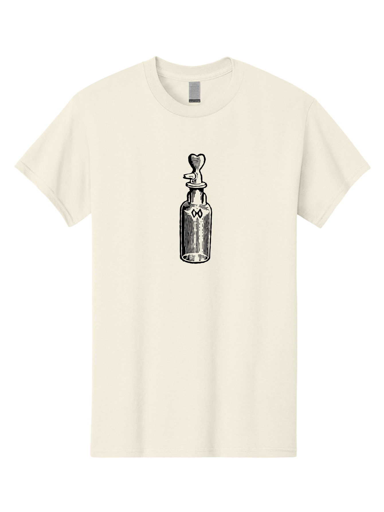Potion-Bottle-1 Men'S Graphic Tee, 100% Cotton, Comfortable Casual Summer Wear, Machine Washable, Vintage Bottle, Love Potion, Mysterious Symbol, Heart-Shaped Stopper, Mystical Elixir, Apothecary Jar, Ancient Remedy, Magical Concoction, Aad644 7