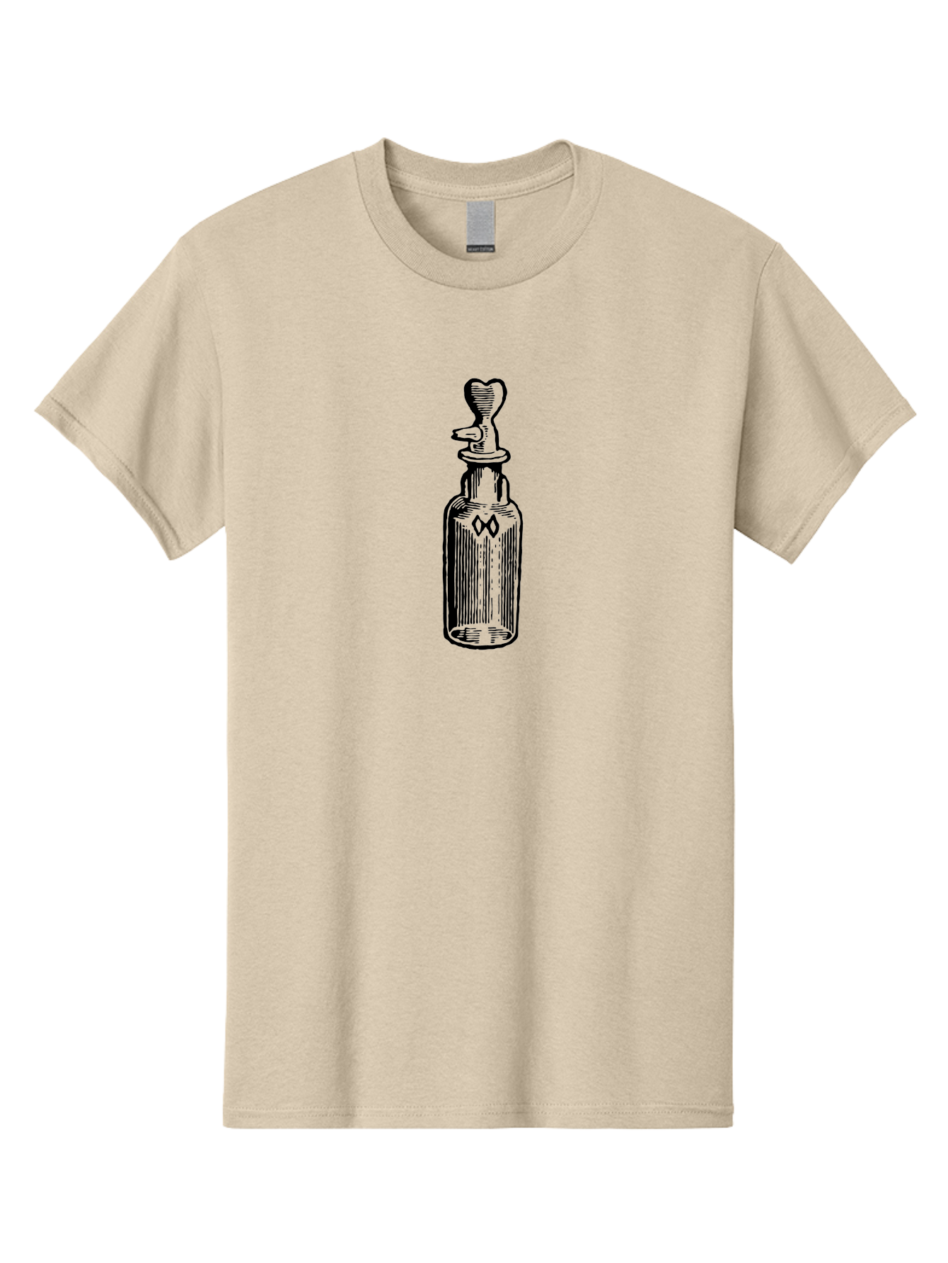 Potion-Bottle-1 Men'S Graphic Tee, 100% Cotton, Comfortable Casual Summer Wear, Machine Washable, Vintage Bottle, Love Potion, Mysterious Symbol, Heart-Shaped Stopper, Mystical Elixir, Apothecary Jar, Ancient Remedy, Magical Concoction, Aad644 29