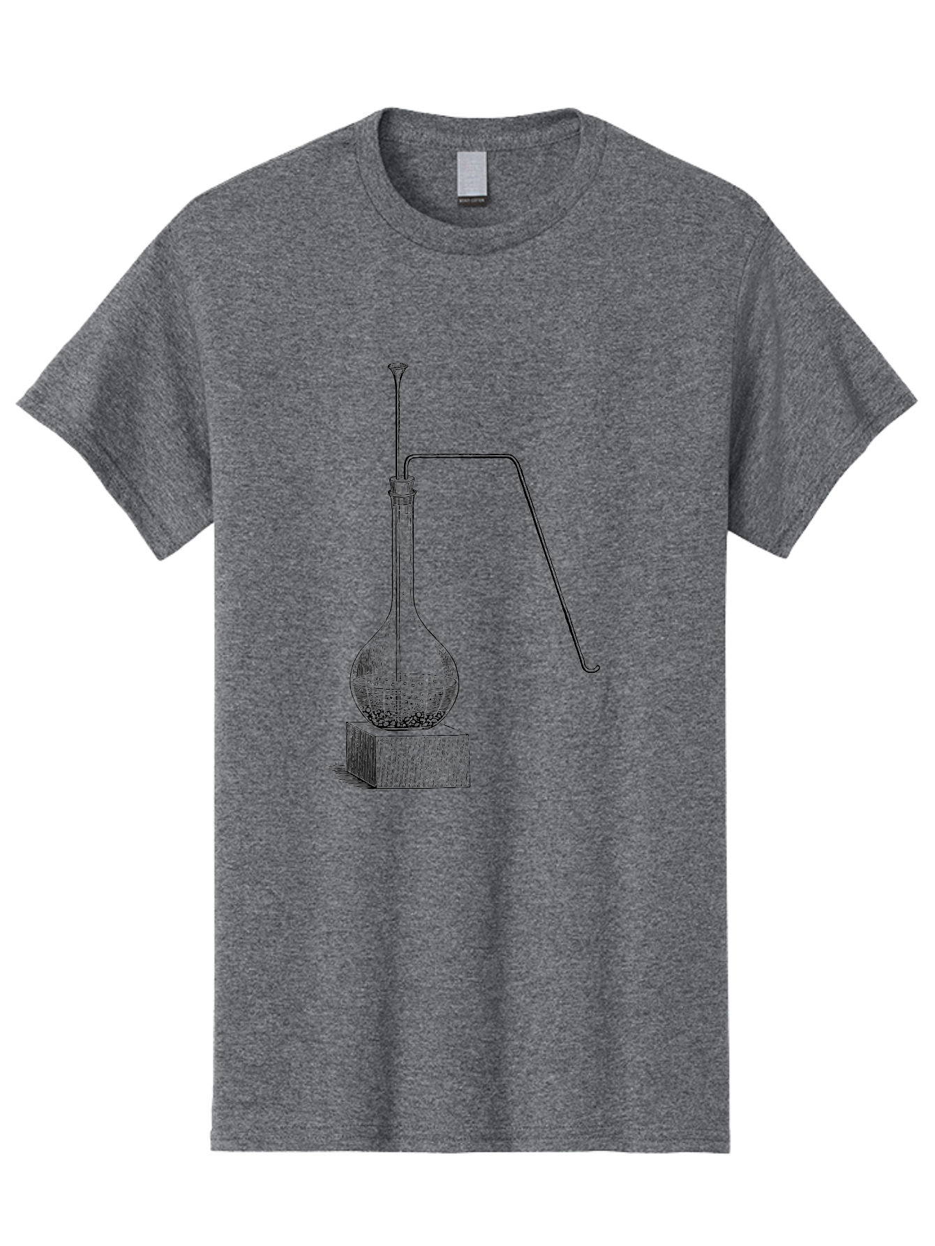 Retort-1 Men'S Graphic Tee, 100% Cotton, Comfortable Casual Summer Wear, Machine Washable, Laboratory Equipment, Scientific Glassware, Distillation Apparatus, Chemistry Experiment, Vintage Lab Setup, Scientific Illustration, Glass Flask, Aad646 13
