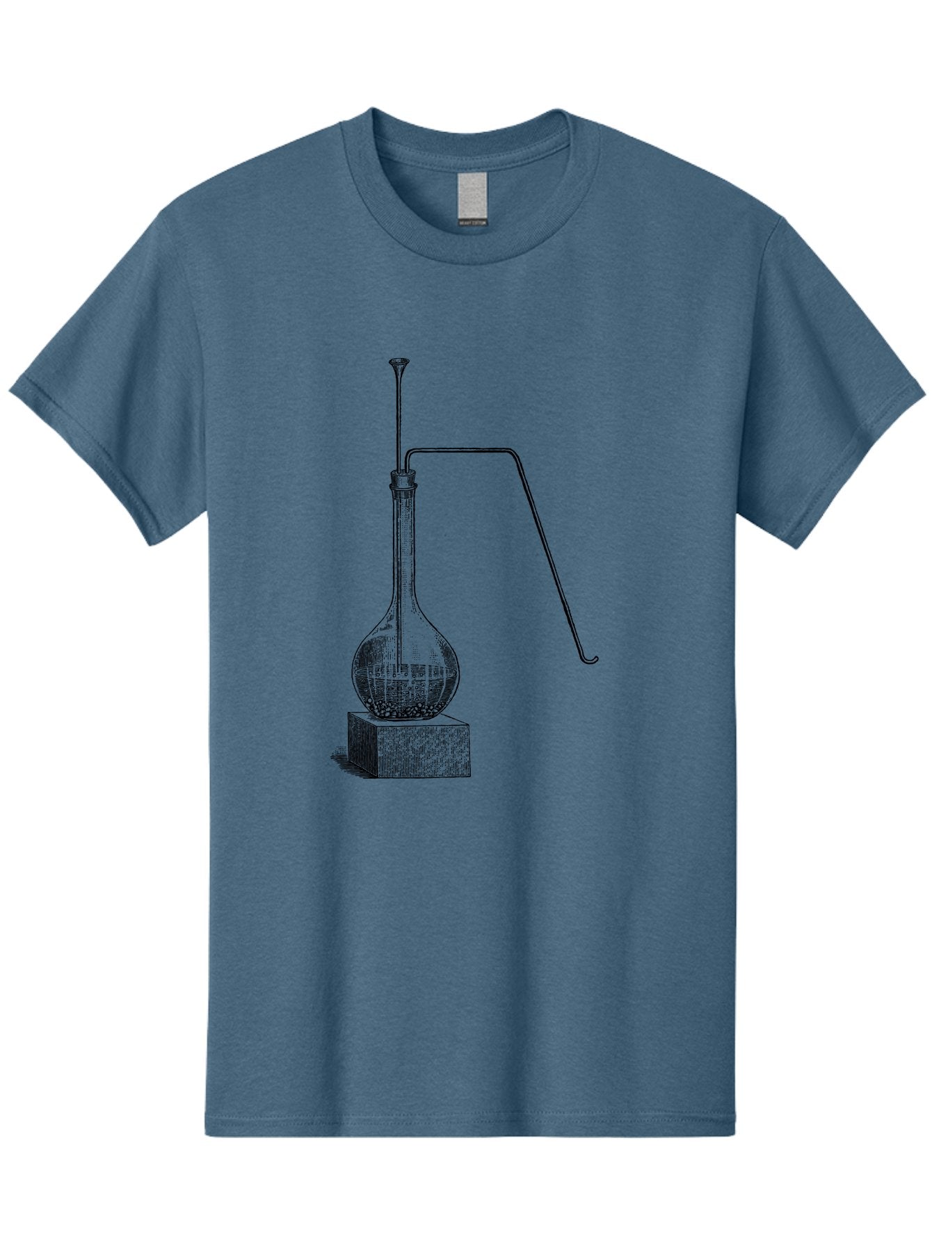 Retort-1 Men'S Graphic Tee, 100% Cotton, Comfortable Casual Summer Wear, Machine Washable, Laboratory Equipment, Scientific Glassware, Distillation Apparatus, Chemistry Experiment, Vintage Lab Setup, Scientific Illustration, Glass Flask, Aad646