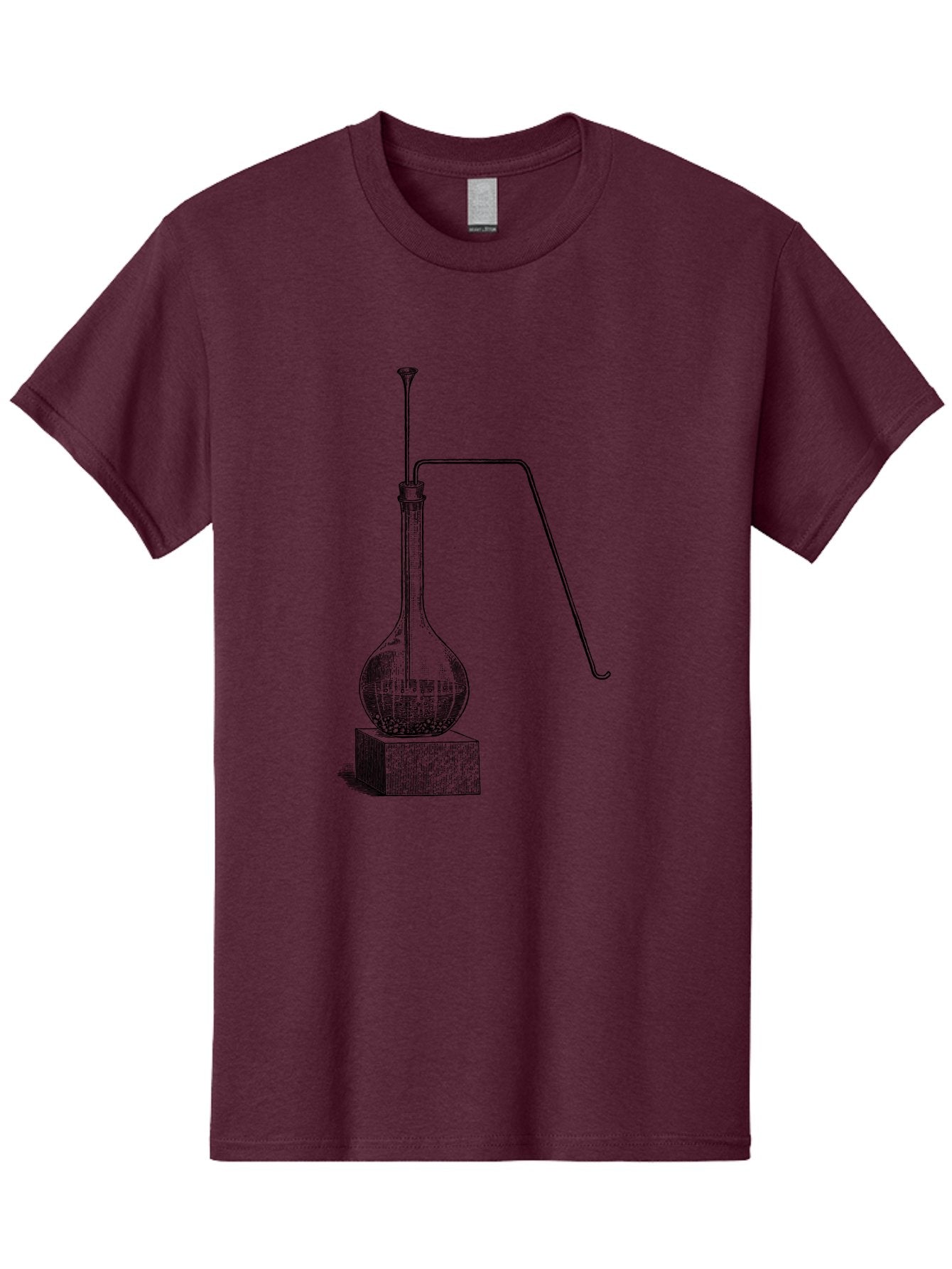Retort-1 Men'S Graphic Tee, 100% Cotton, Comfortable Casual Summer Wear, Machine Washable, Laboratory Equipment, Scientific Glassware, Distillation Apparatus, Chemistry Experiment, Vintage Lab Setup, Scientific Illustration, Glass Flask, Aad646 12