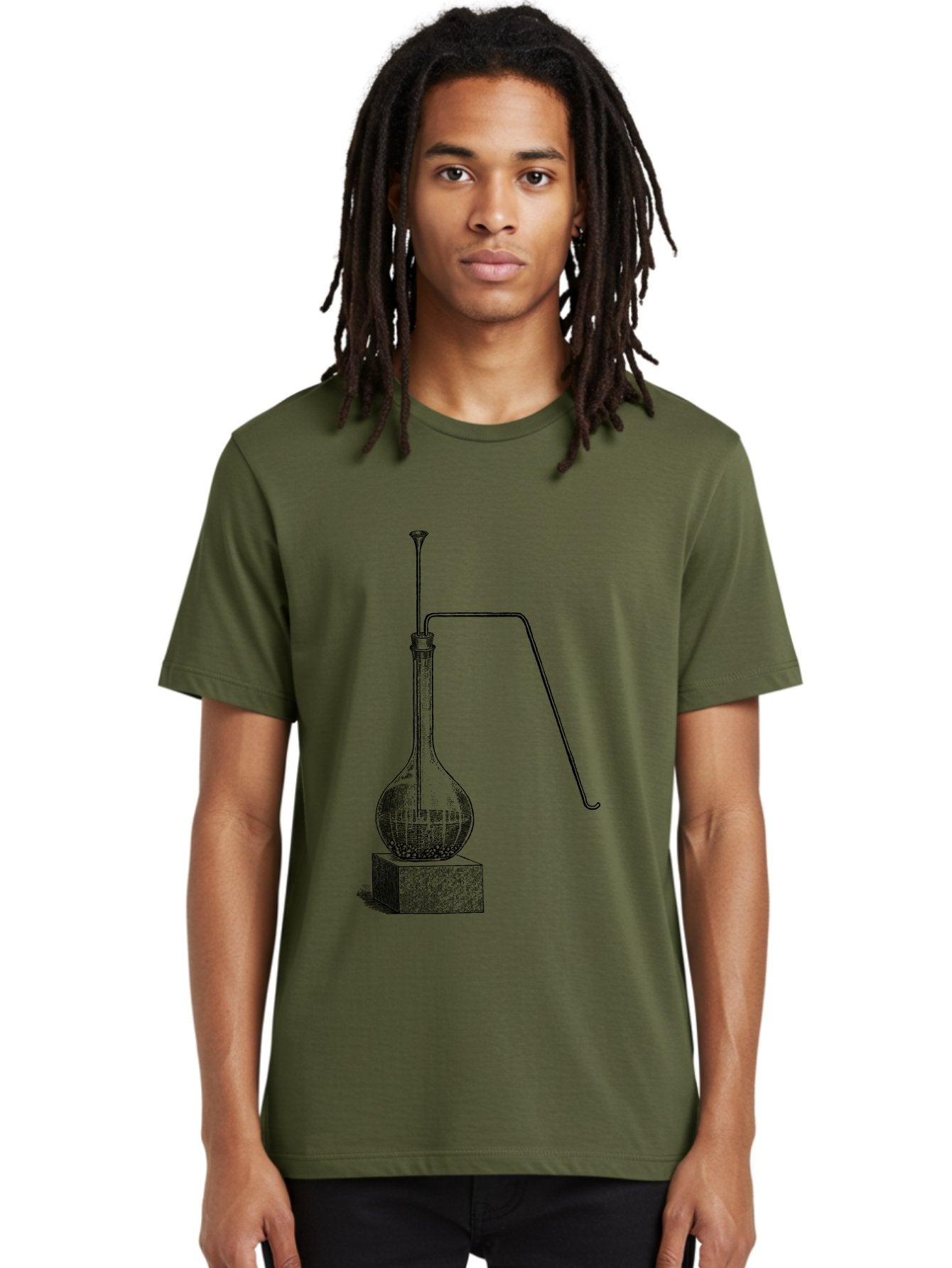 Retort-1 Men'S Graphic Tee, 100% Cotton, Comfortable Casual Summer Wear, Machine Washable, Laboratory Equipment, Scientific Glassware, Distillation Apparatus, Chemistry Experiment, Vintage Lab Setup, Scientific Illustration, Glass Flask, Aad646 16