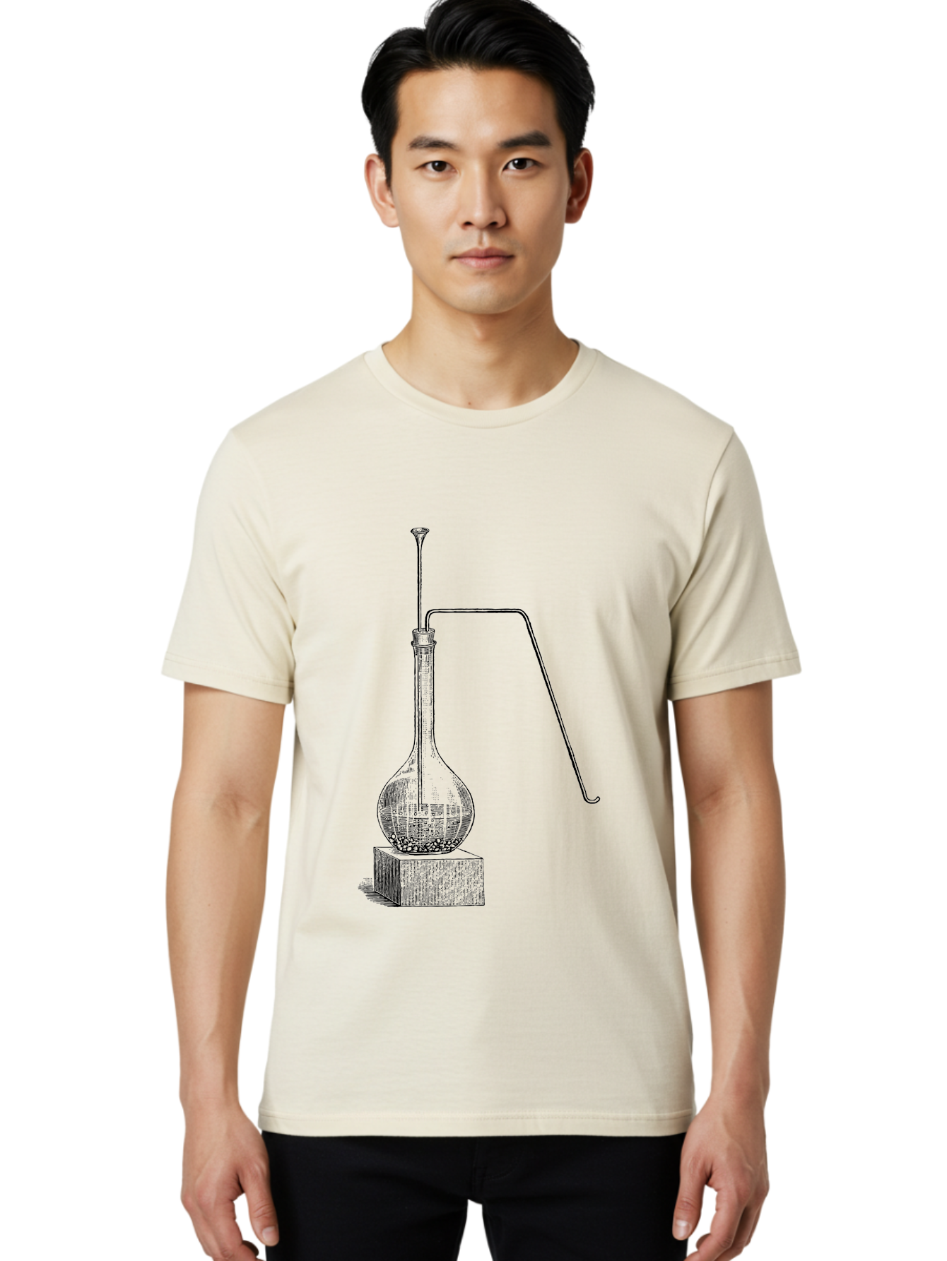 Retort-1 Men'S Graphic Tee, 100% Cotton, Comfortable Casual Summer Wear, Machine Washable, Laboratory Equipment, Scientific Glassware, Distillation Apparatus, Chemistry Experiment, Vintage Lab Setup, Scientific Illustration, Glass Flask, Aad646 28