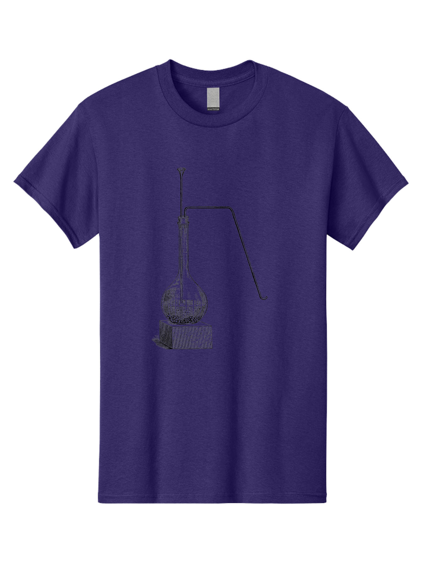 Retort-1 Men'S Graphic Tee, 100% Cotton, Comfortable Casual Summer Wear, Machine Washable, Laboratory Equipment, Scientific Glassware, Distillation Apparatus, Chemistry Experiment, Vintage Lab Setup, Scientific Illustration, Glass Flask, Aad646