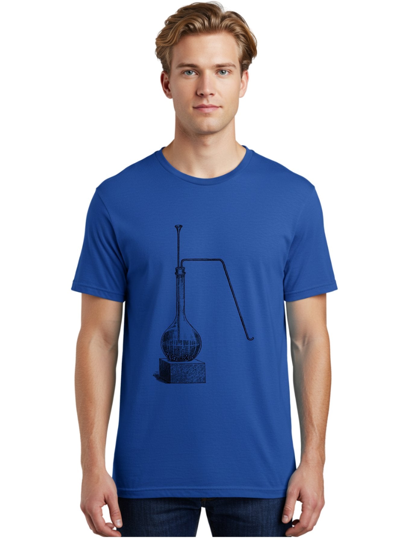 Retort-1 Men'S Graphic Tee, 100% Cotton, Comfortable Casual Summer Wear, Machine Washable, Laboratory Equipment, Scientific Glassware, Distillation Apparatus, Chemistry Experiment, Vintage Lab Setup, Scientific Illustration, Glass Flask, Aad646 27